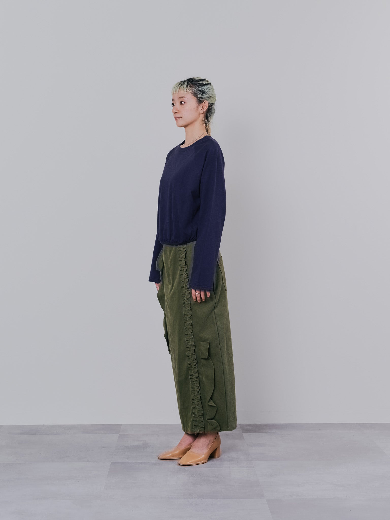 バックストライプトップス [601353] navy