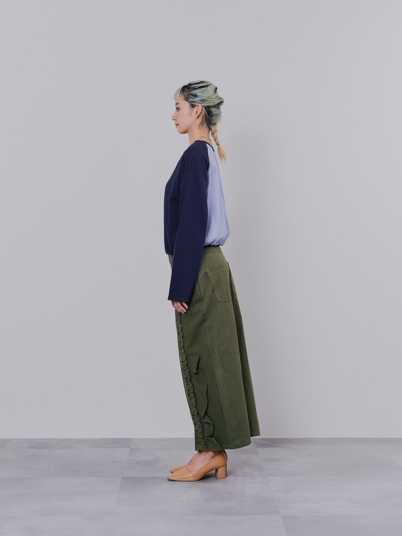 バックストライプトップス [601353] navy
