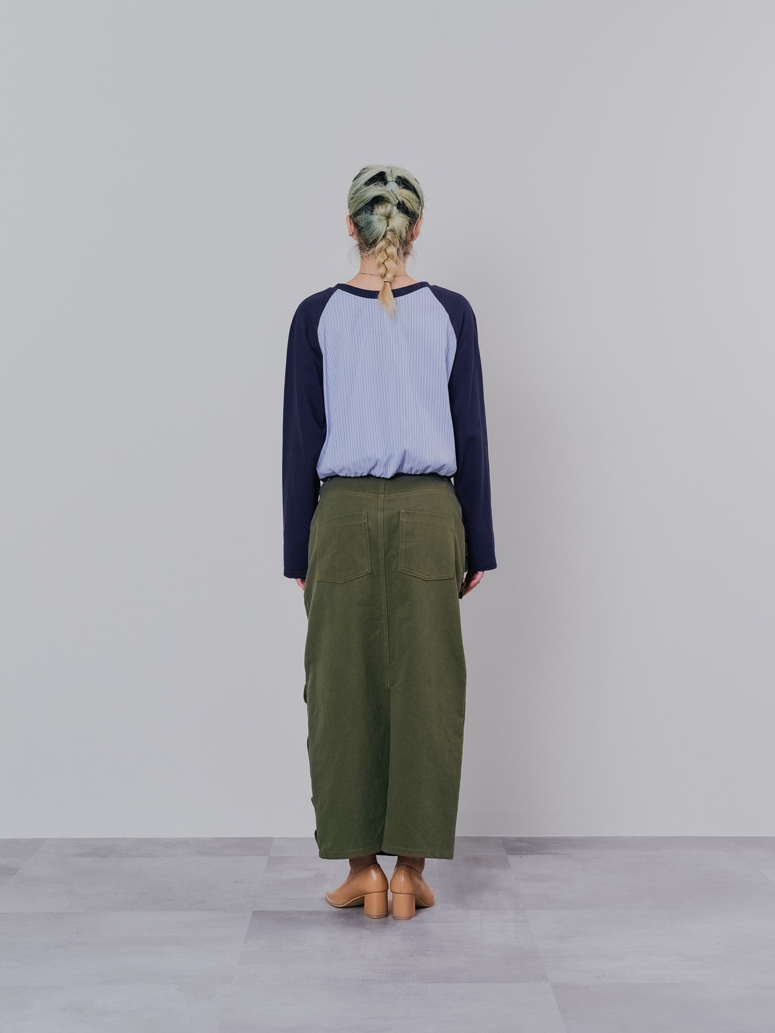 バックストライプトップス [601353] navy