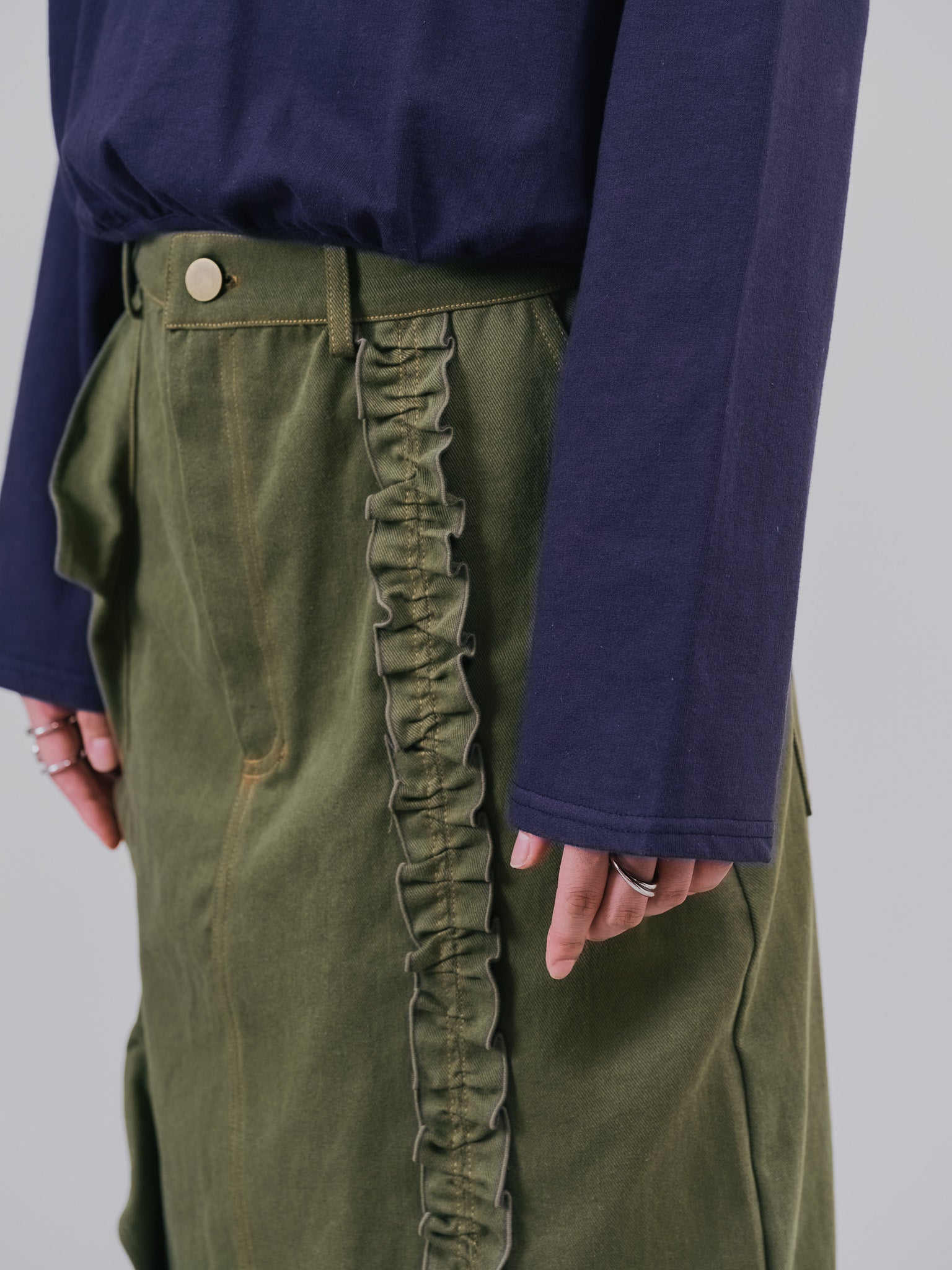 バックストライプトップス [601353] navy