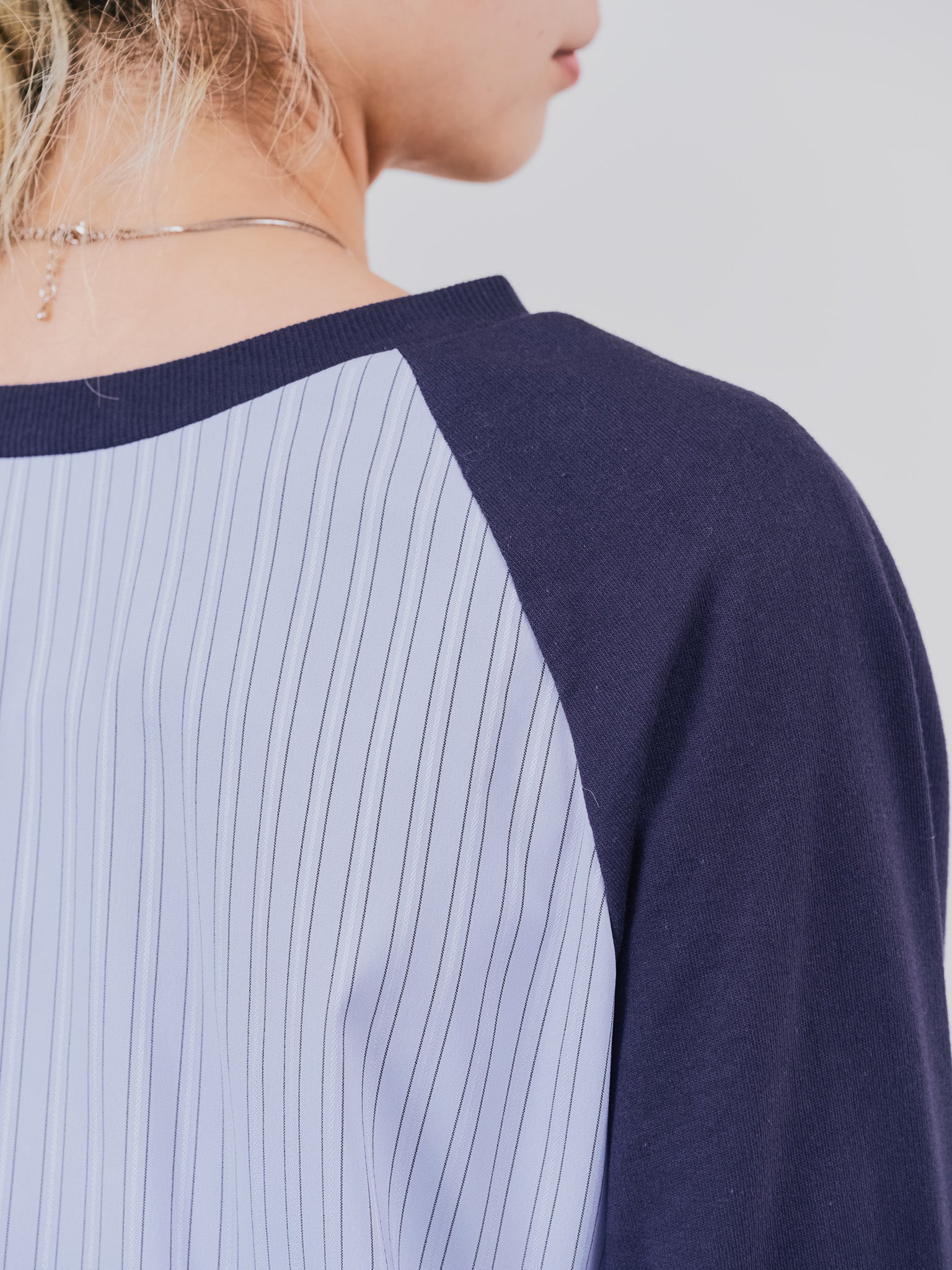 バックストライプトップス [601353] navy