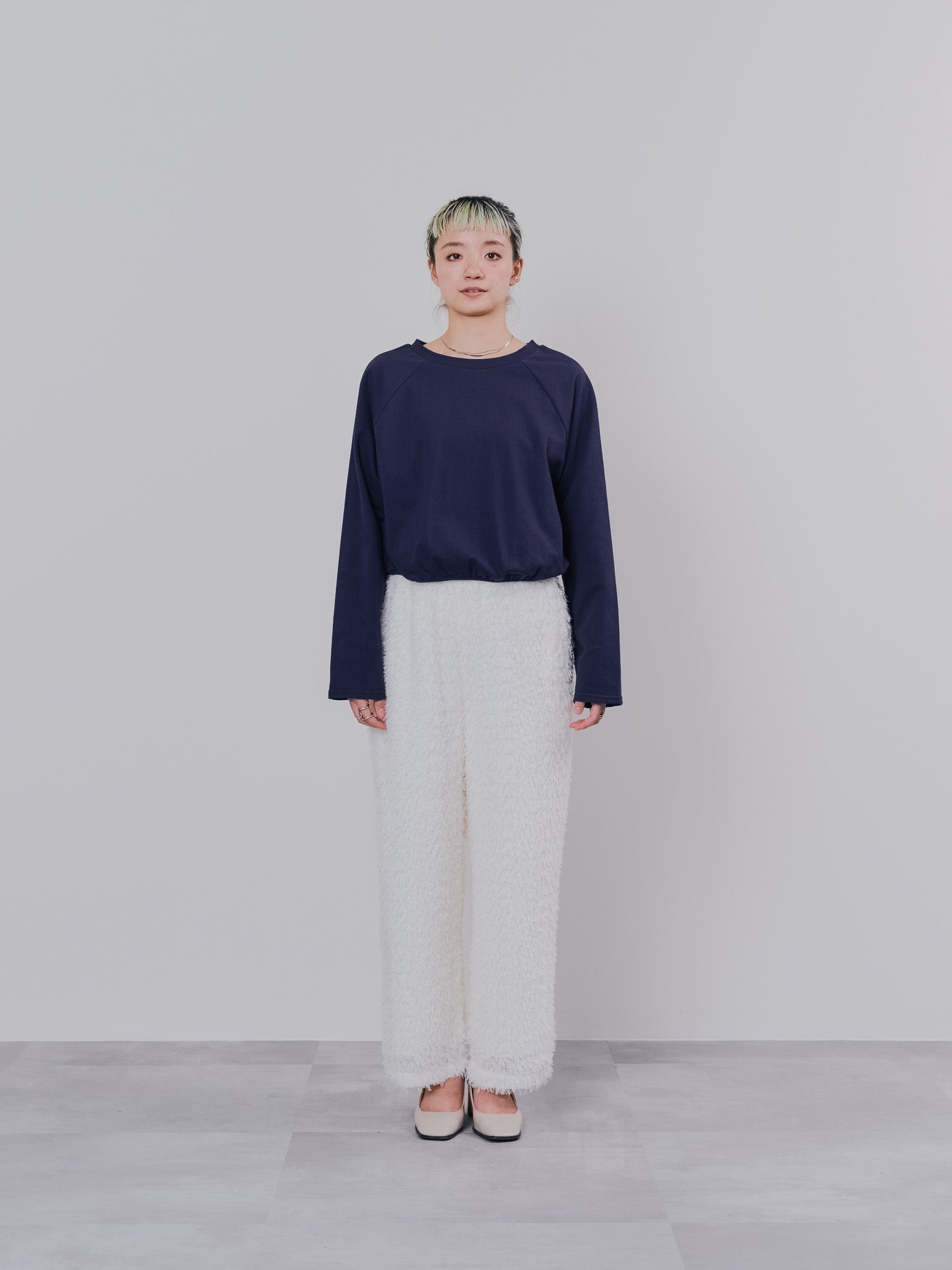 バックストライプトップス [601353] navy