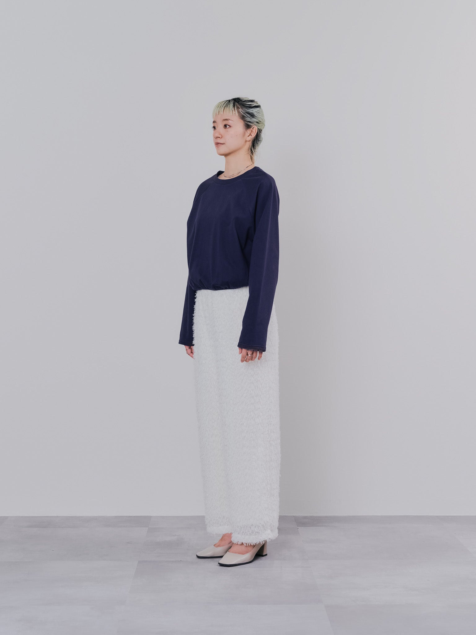 バックストライプトップス [601353] navy