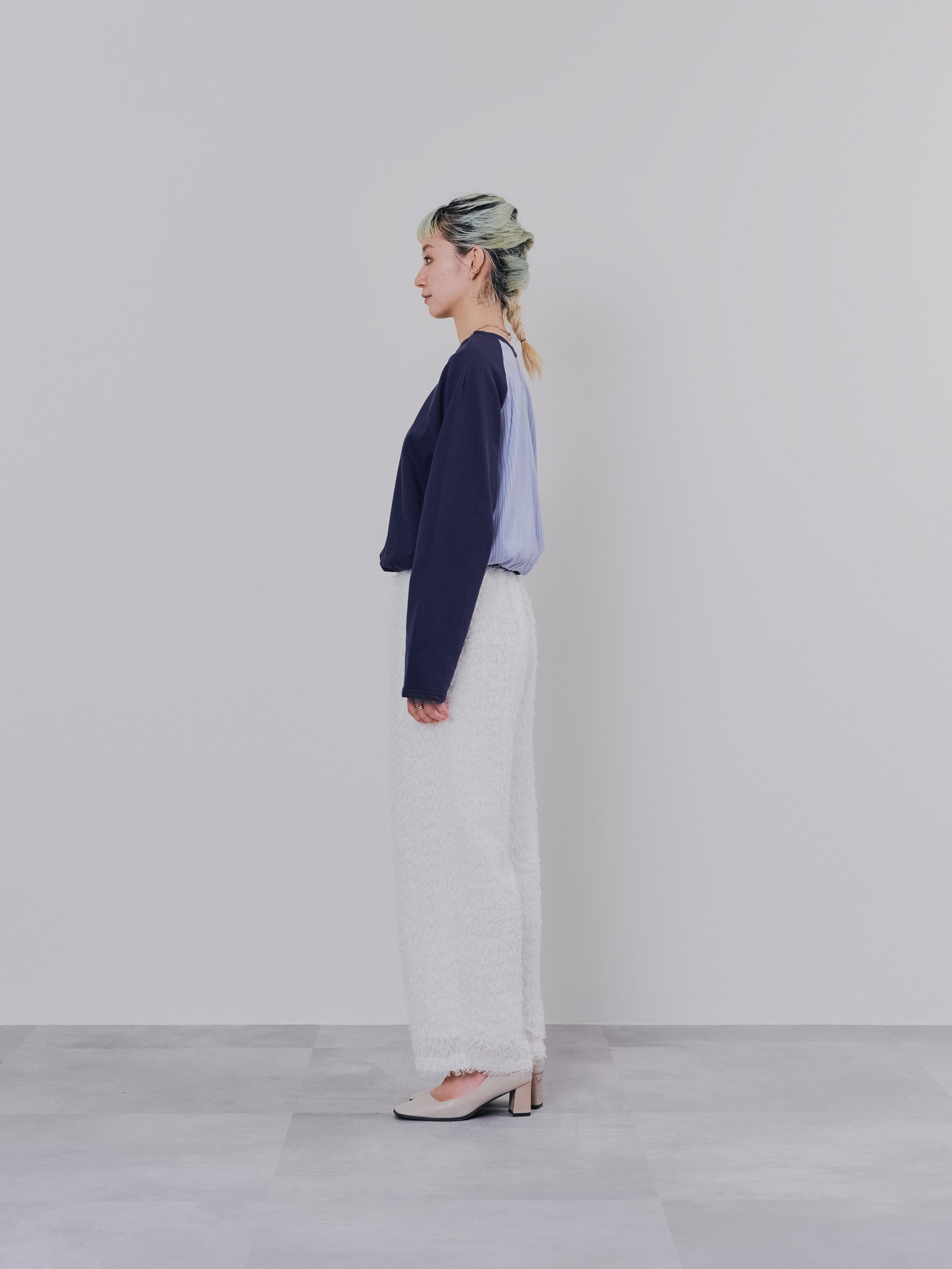 バックストライプトップス [601353] navy