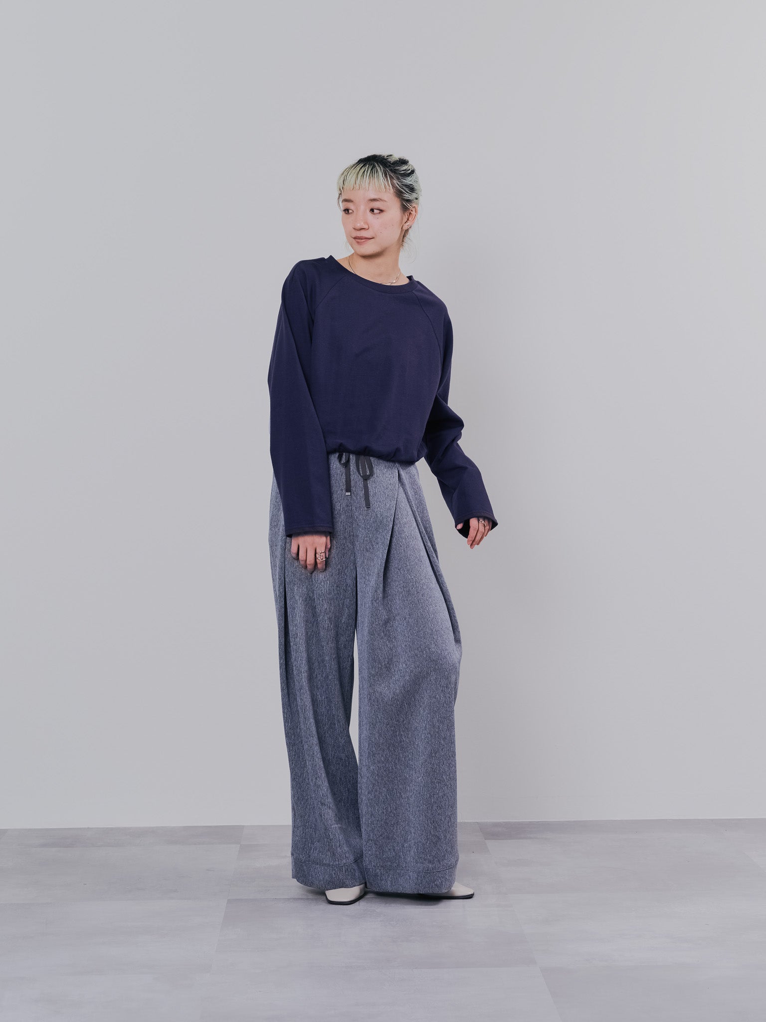 バックストライプトップス [601353] navy