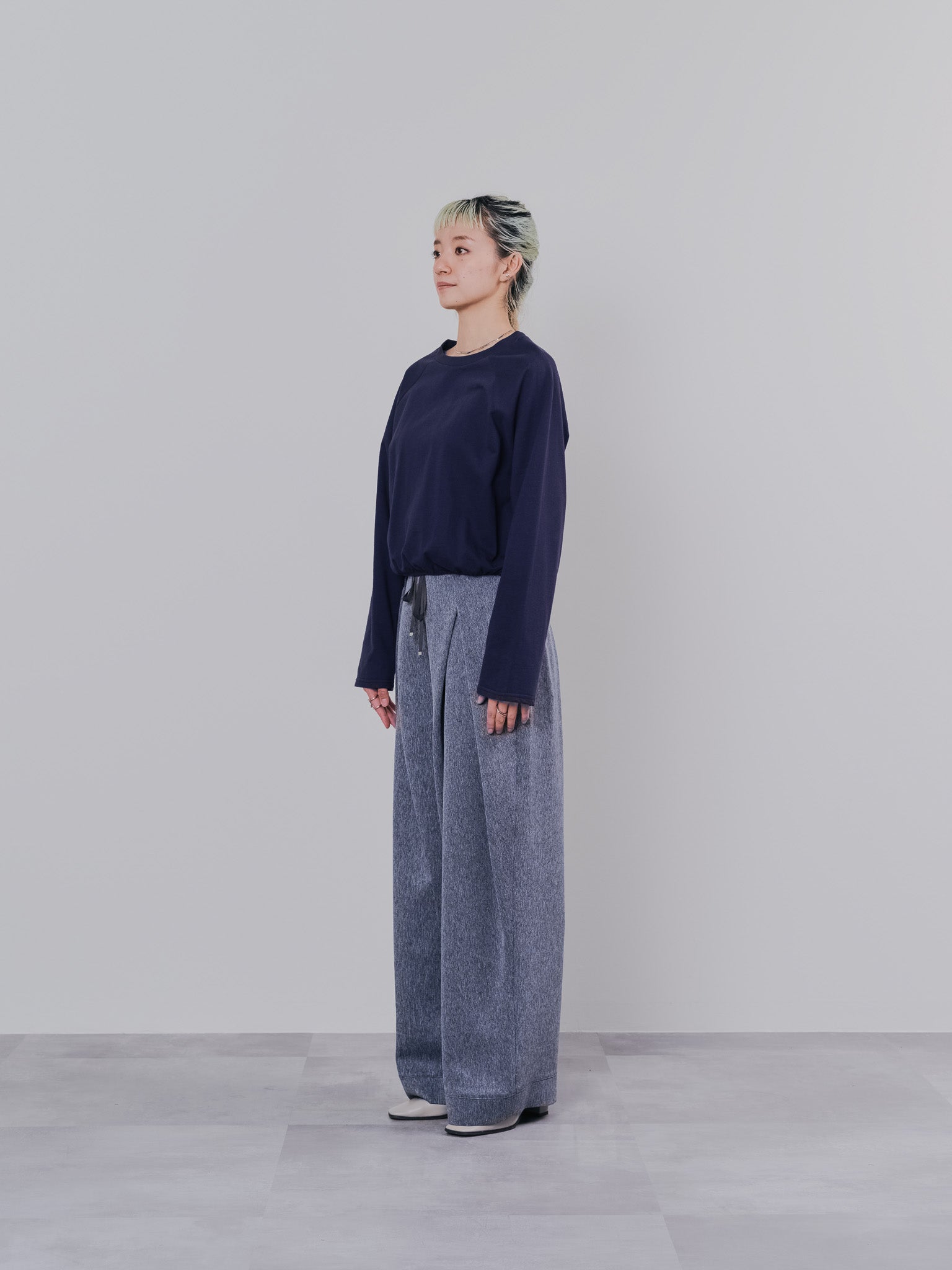 バックストライプトップス [601353] navy