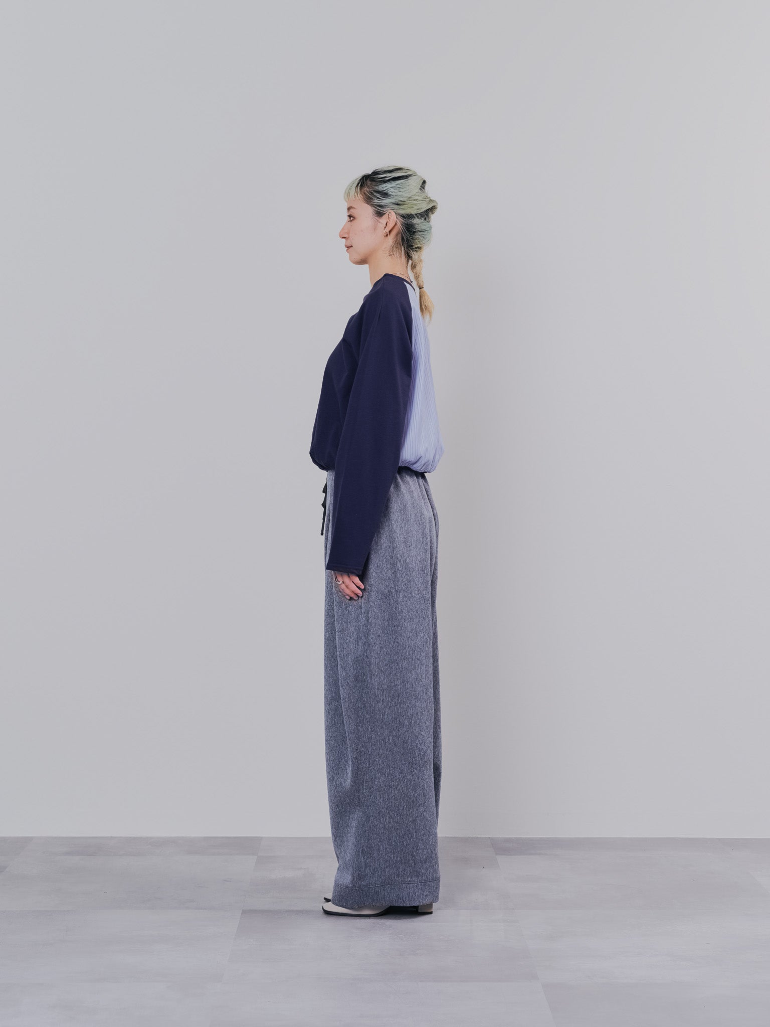 バックストライプトップス [601353] navy