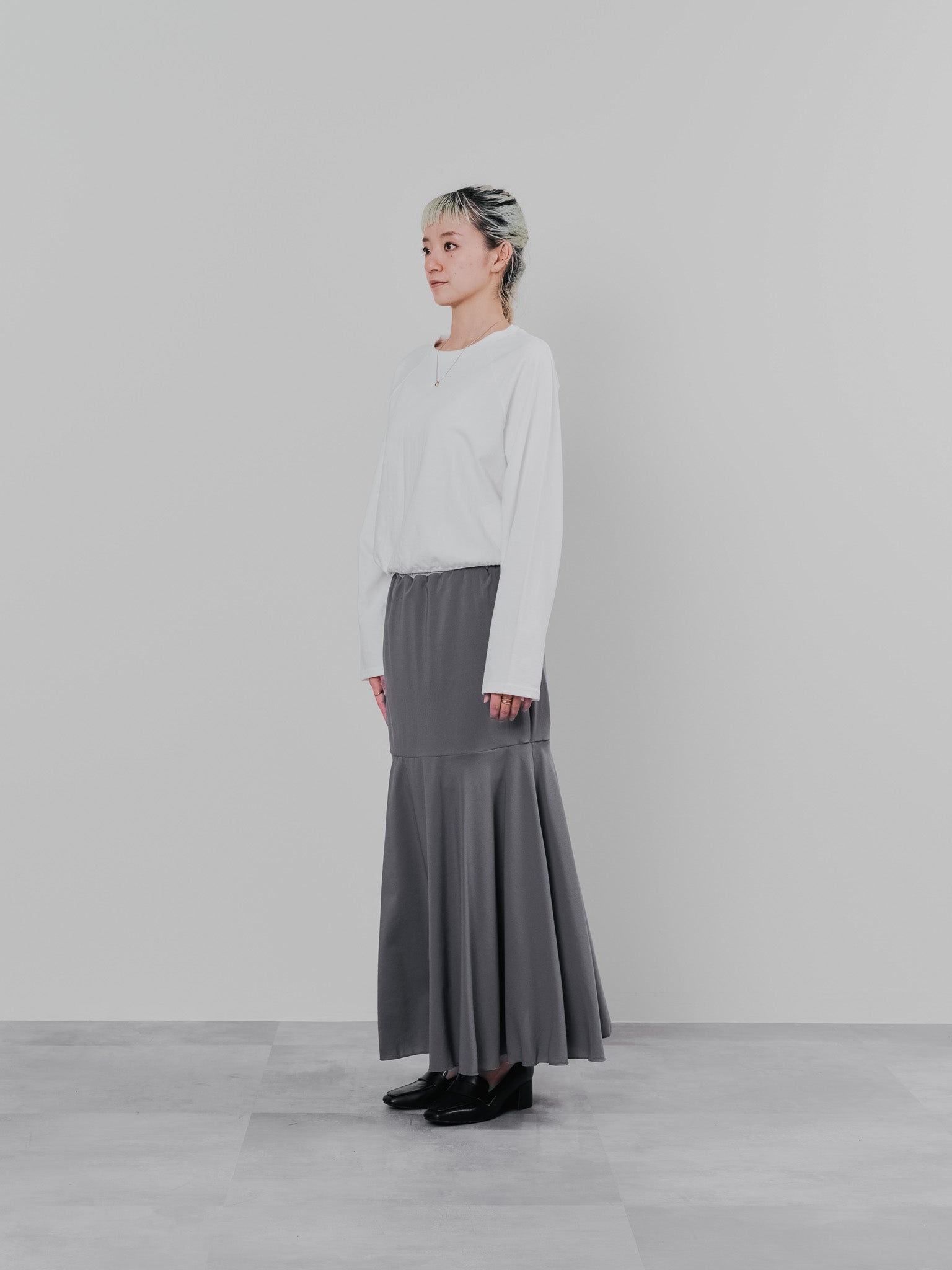バックストライプトップス [601353] ivory