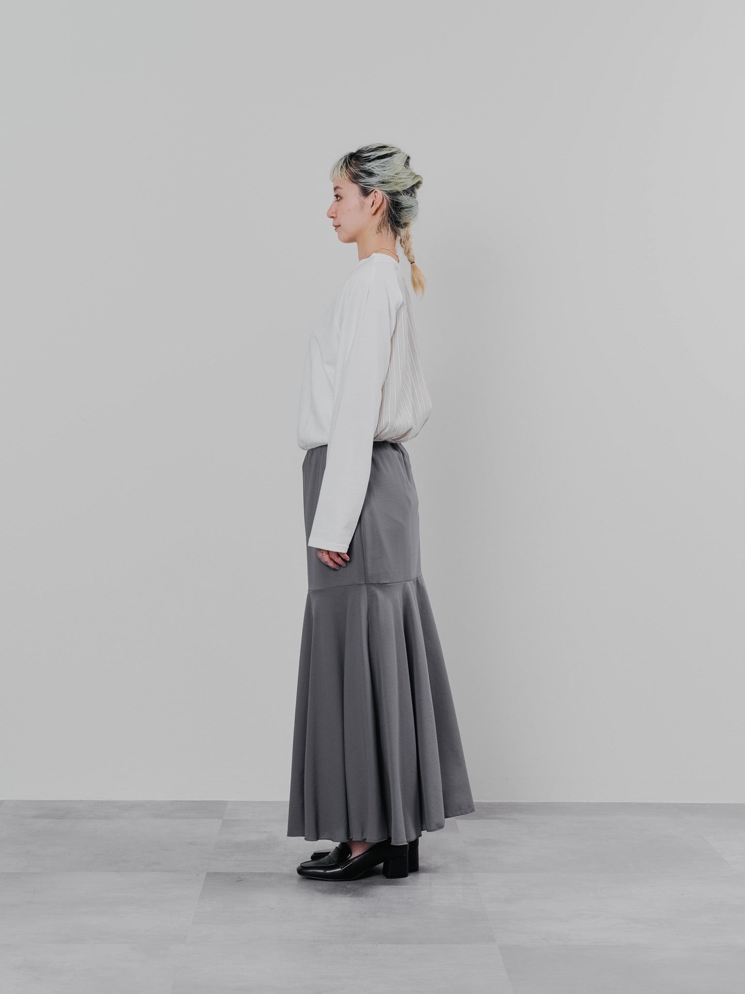 バックストライプトップス [601353] ivory