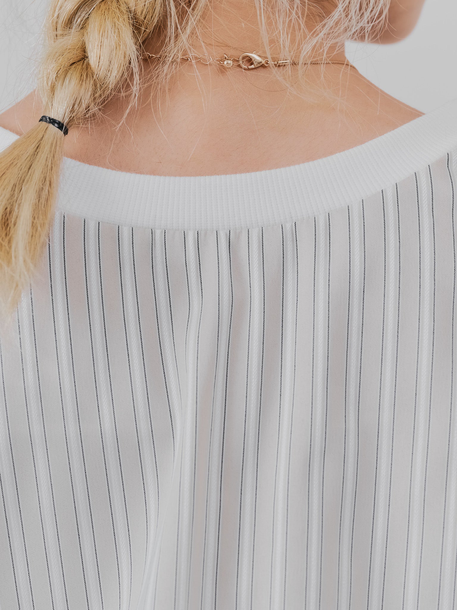 バックストライプトップス [601353] ivory
