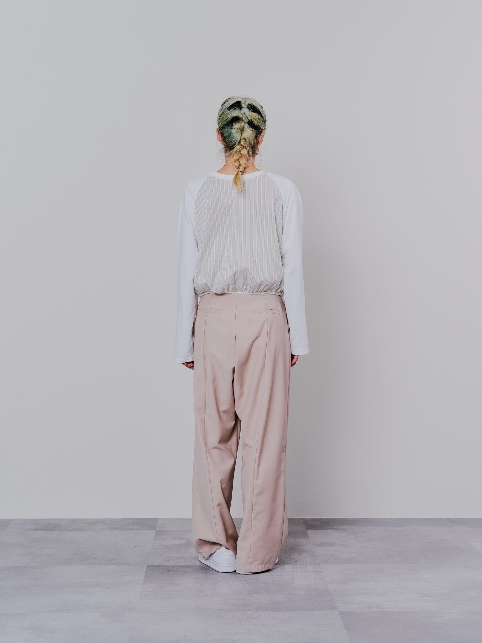 バックストライプトップス [601353] ivory