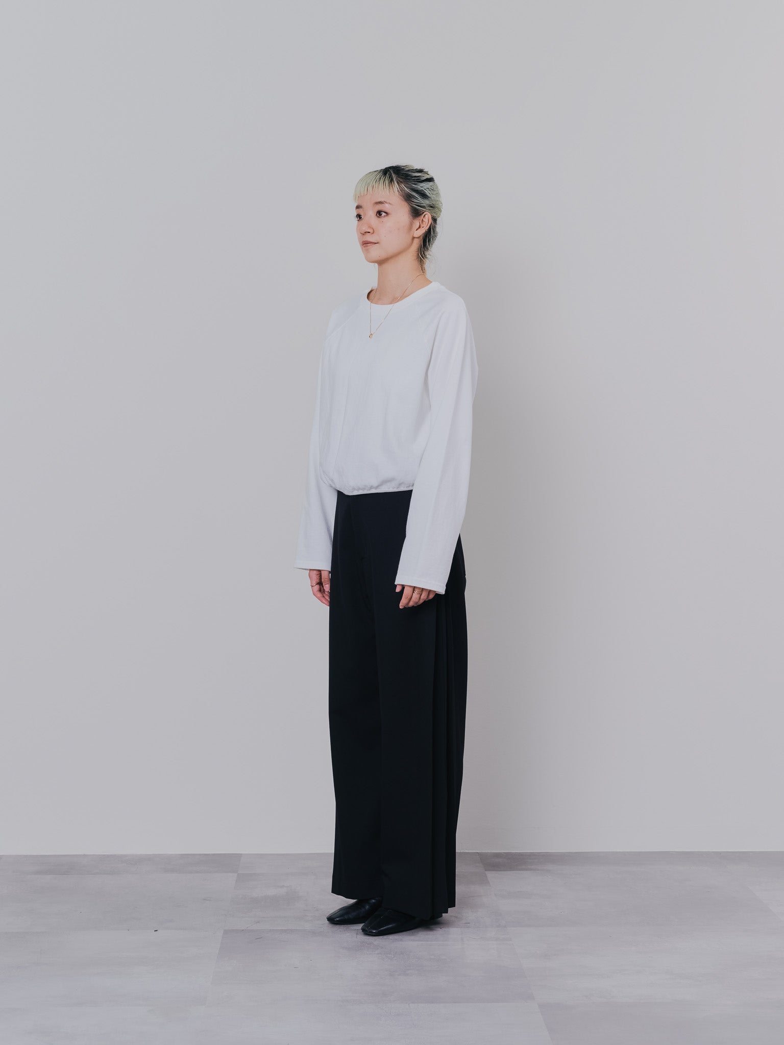 バックストライプトップス [601353] ivory