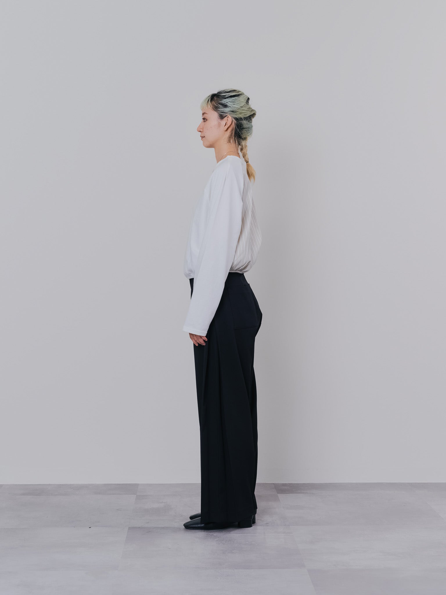 バックストライプトップス [601353] ivory