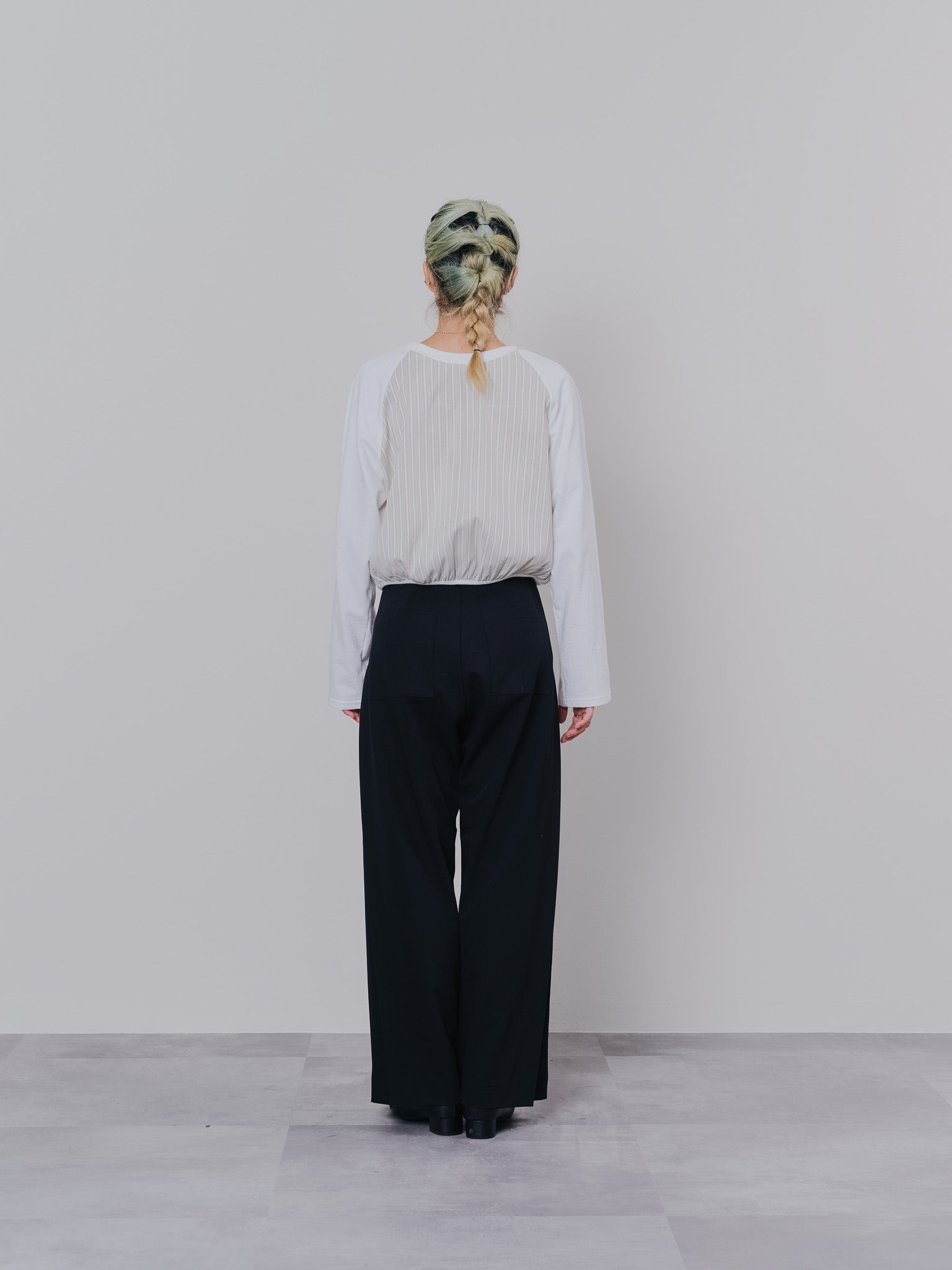 バックストライプトップス [601353] ivory