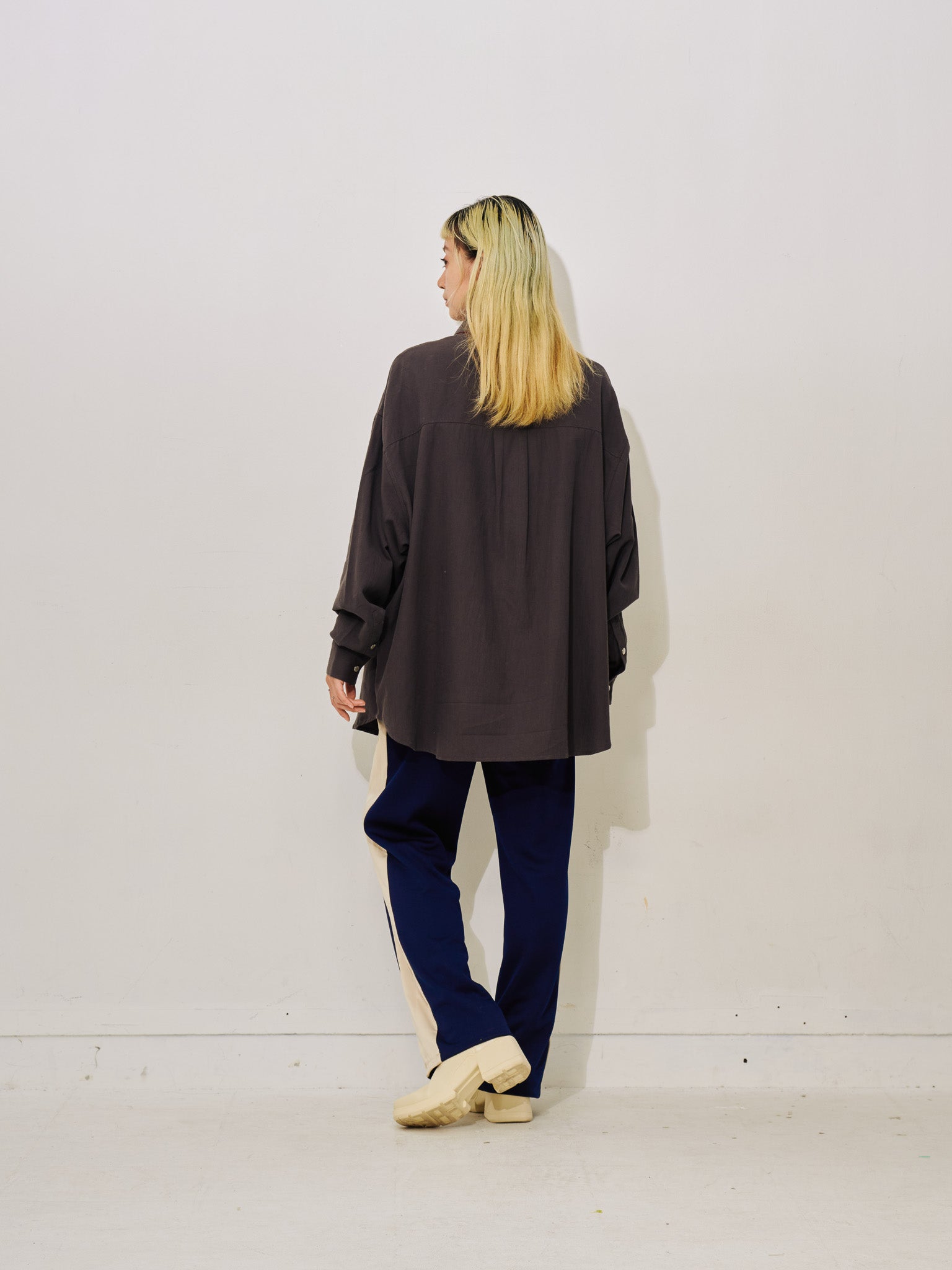 【SALE】配色サイドライントラックパンツ [603340] navy