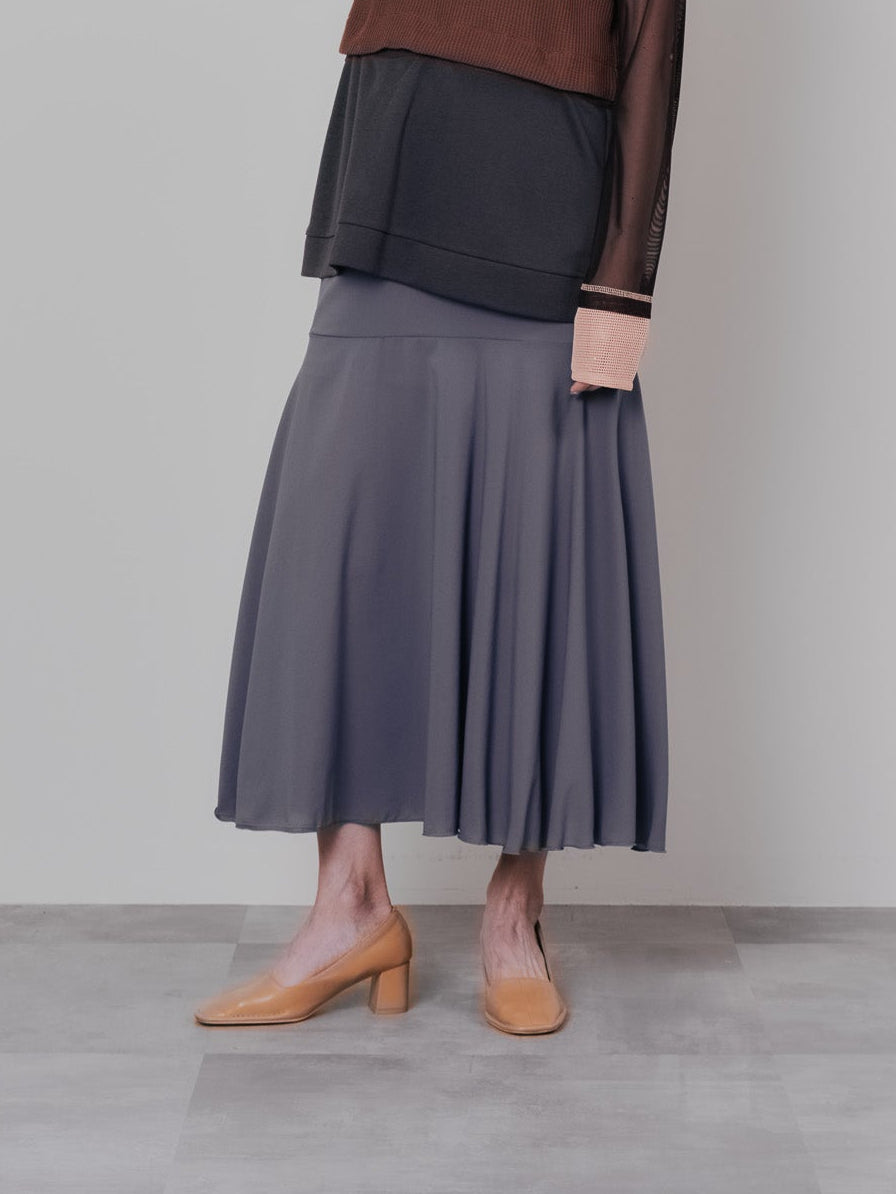 【TIME SALE 11/4まで!!】リバーシブルシアースカート [601374] charcoal