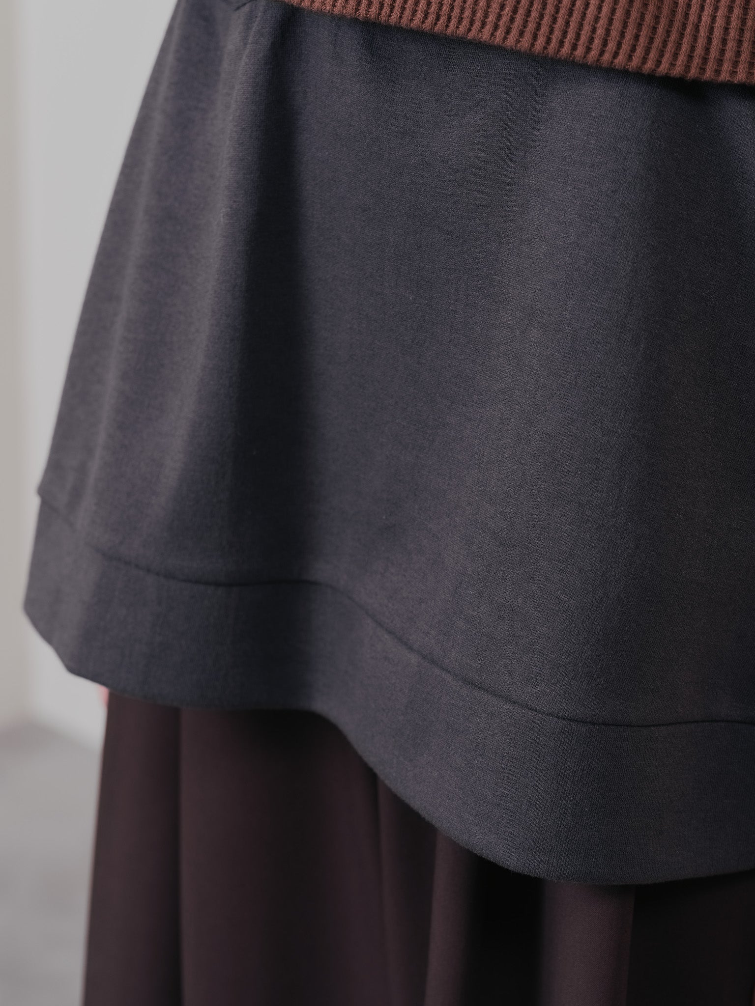 ヘム2WAYワッフルベスト [601355] brown