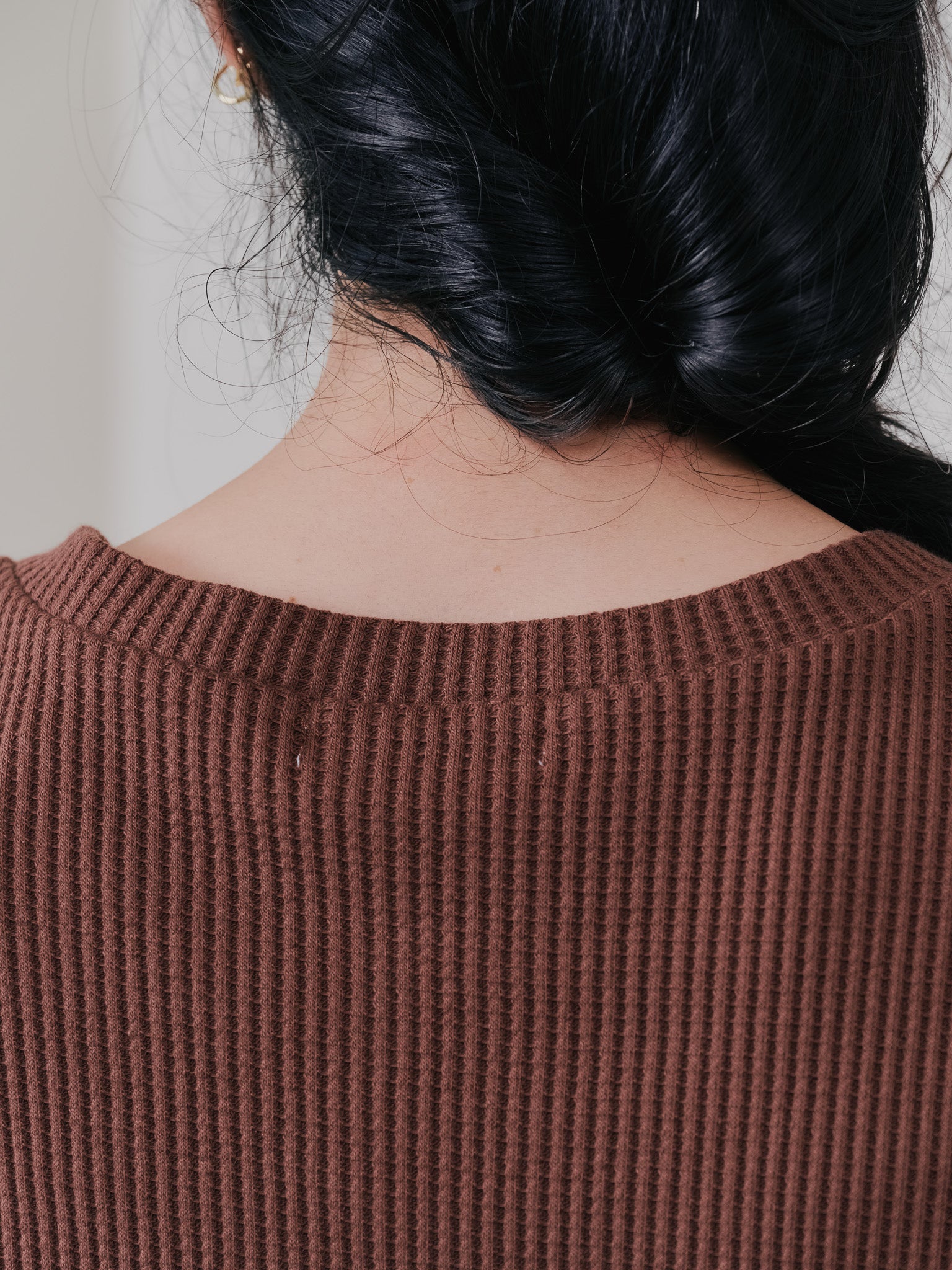 ヘム2WAYワッフルベスト [601355] brown