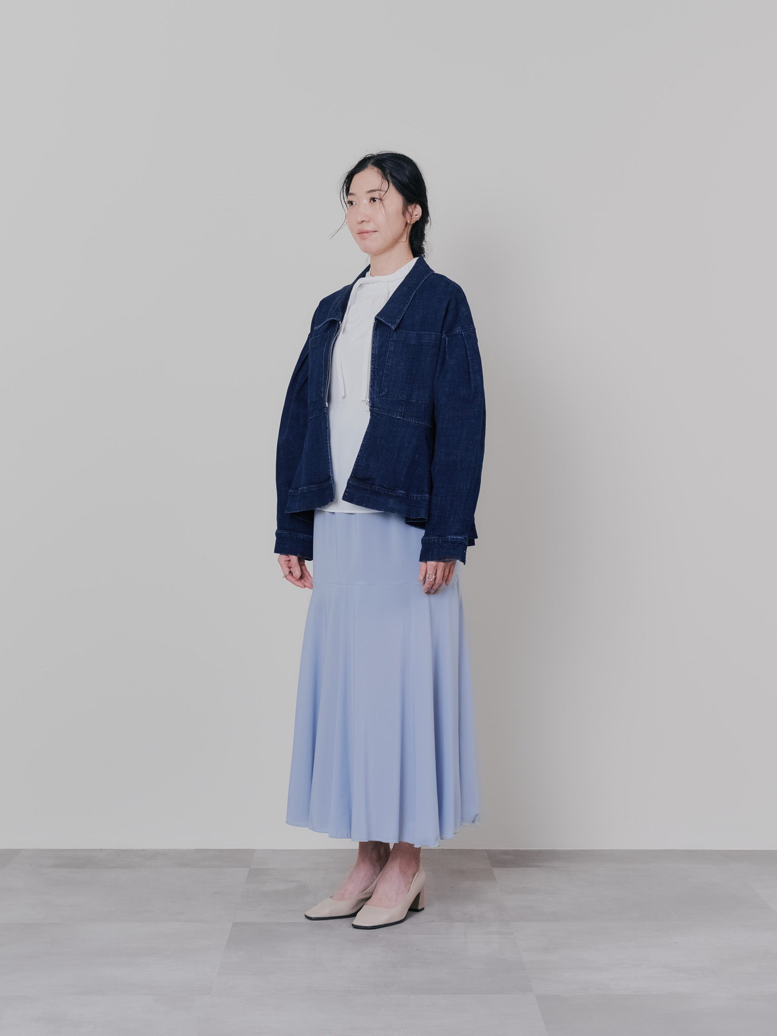 リバーシブルシアースカート [601374] blue