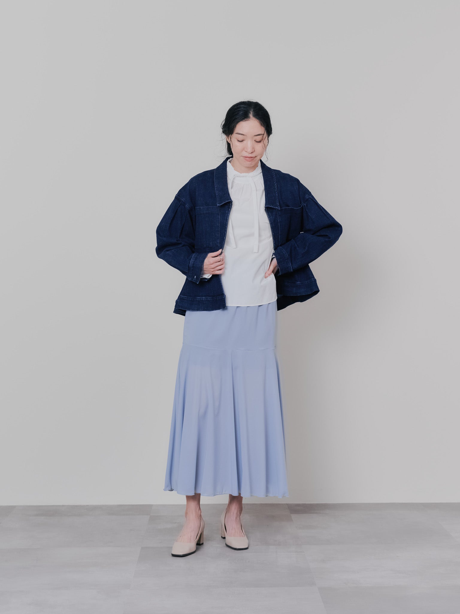 リバーシブルシアースカート [601374] blue