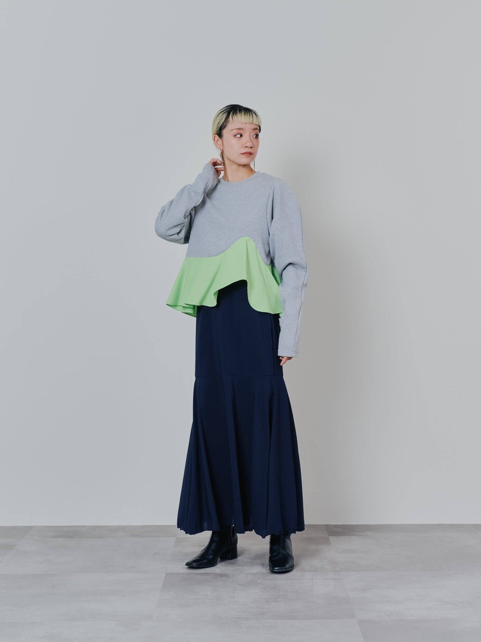 リバーシブルシアースカート [601374] navy