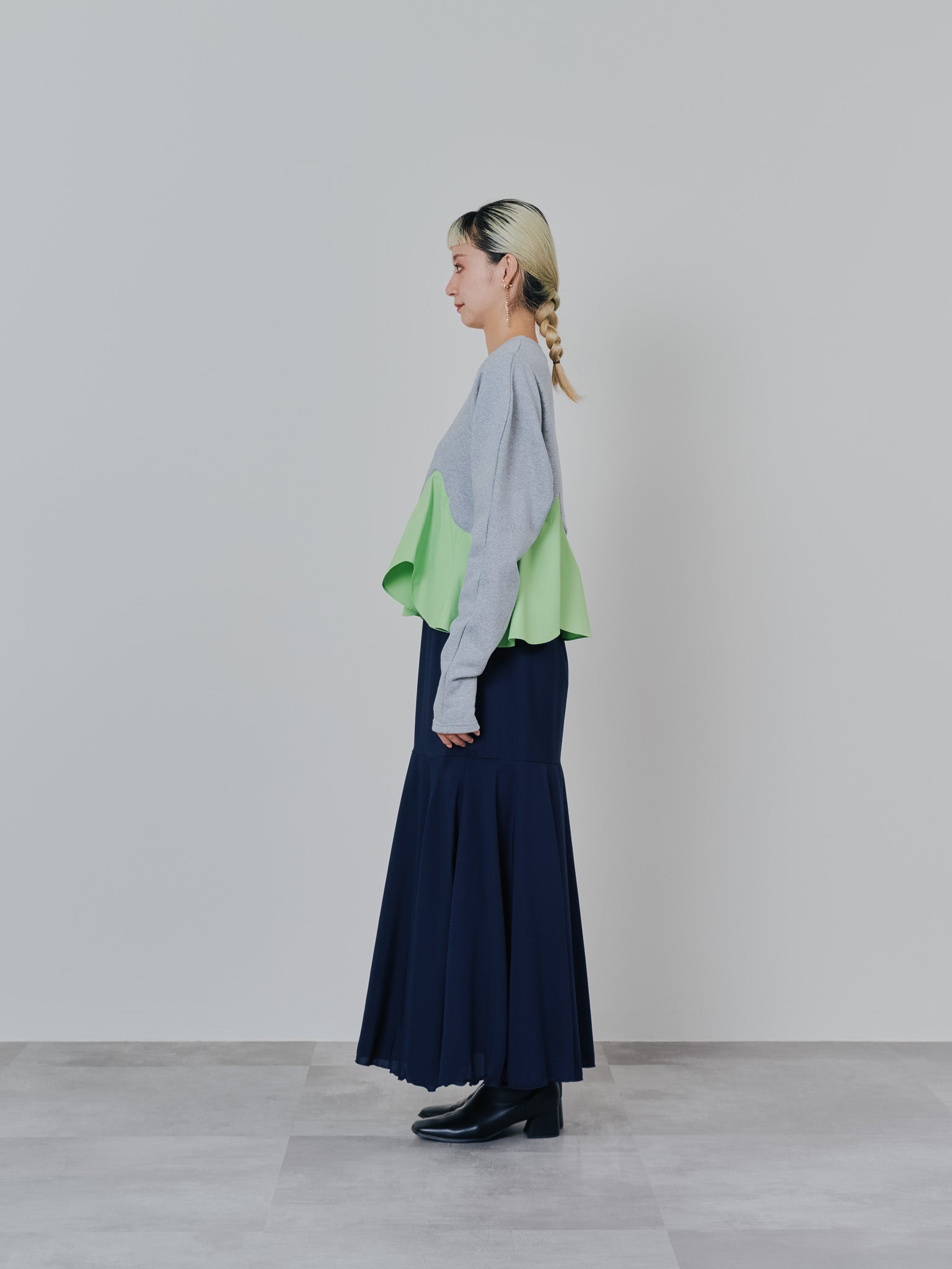 リバーシブルシアースカート [601374] navy