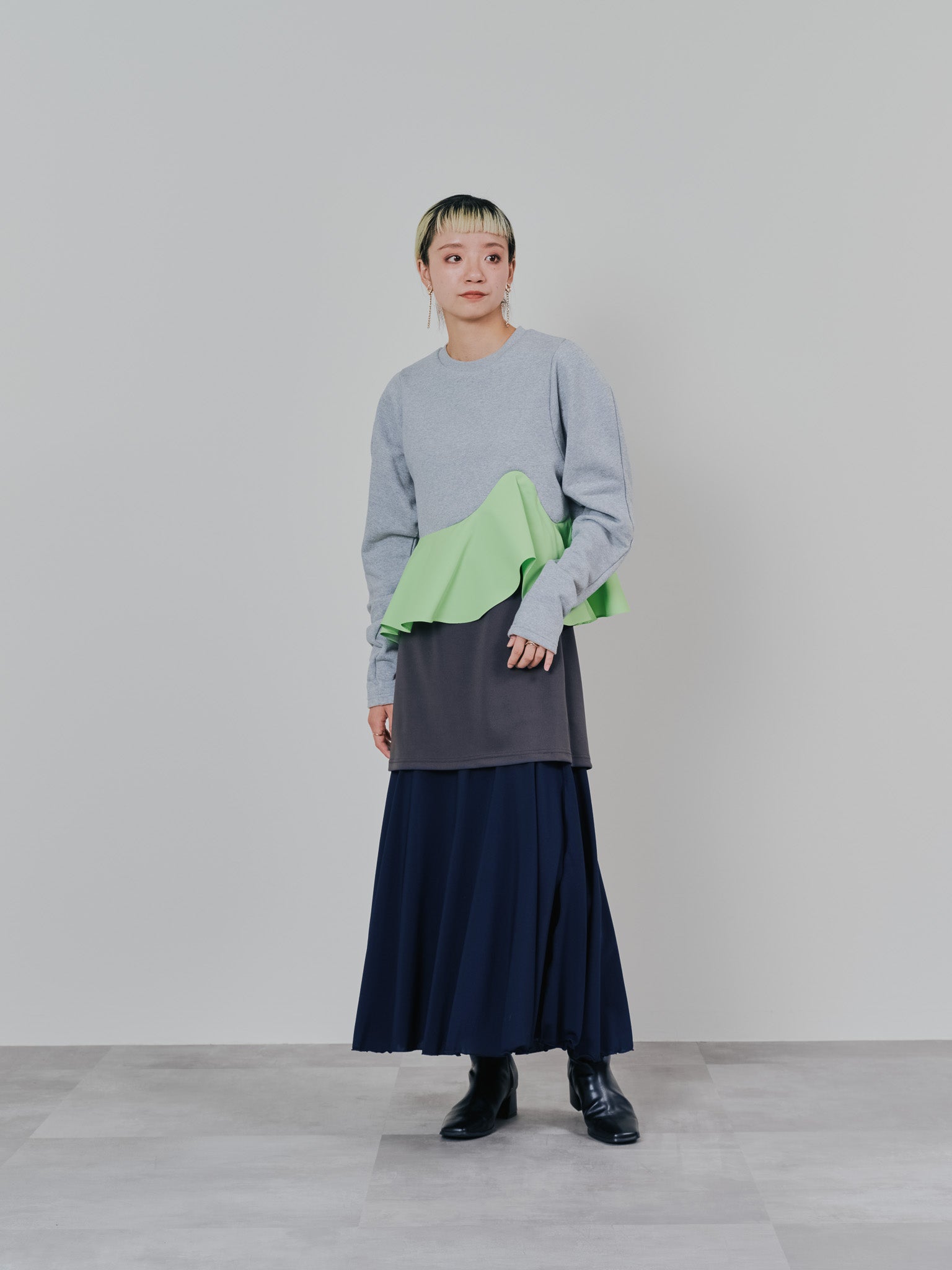 リバーシブルシアースカート [601374] navy