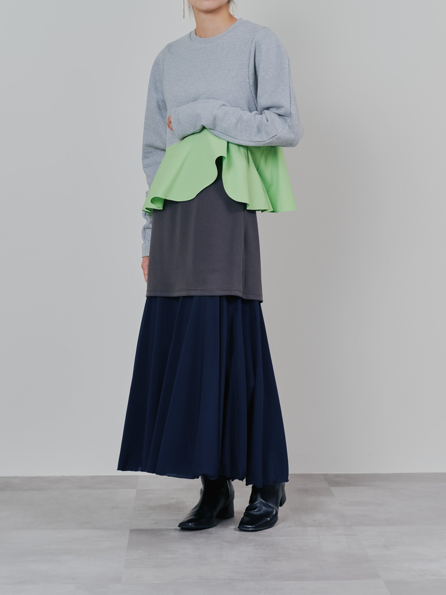 リバーシブルシアースカート [601374] navy