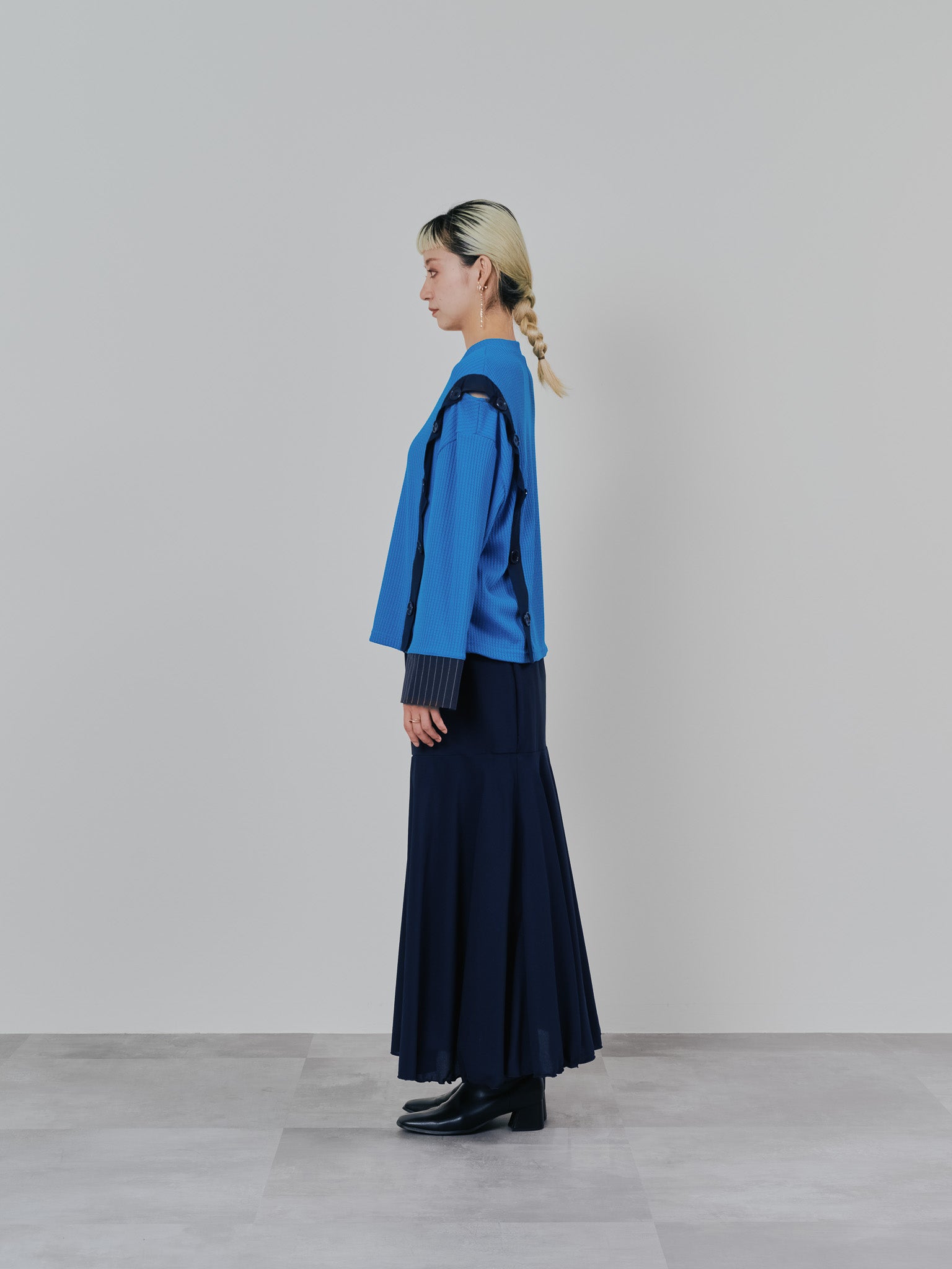 リバーシブルシアースカート [601374] navy