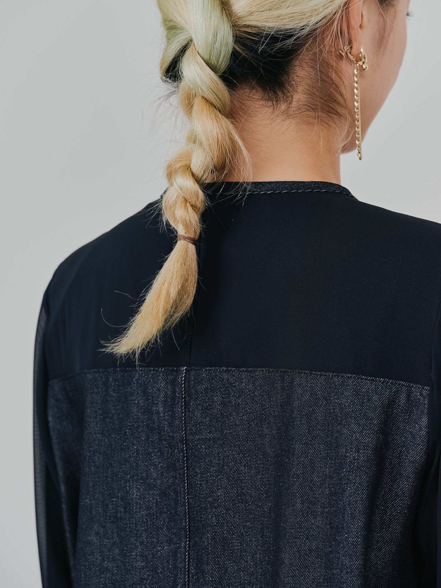 【SALE】チュニックシアーGジャン [601368] black