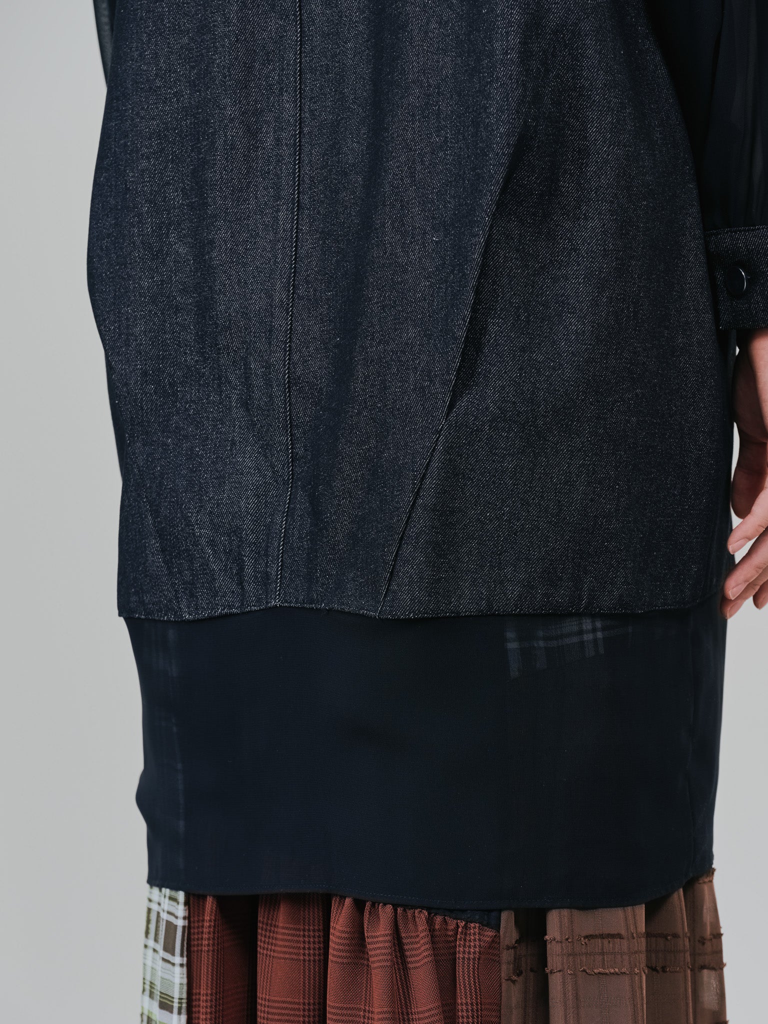 【SALE】チュニックシアーGジャン [601368] black