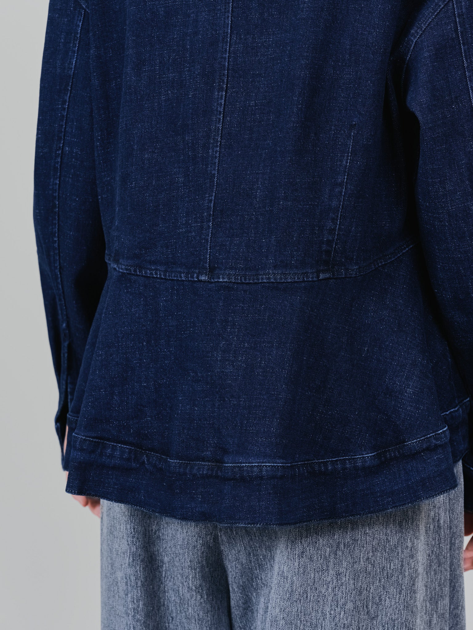 ペプラムデニムジャケット [601384] navy