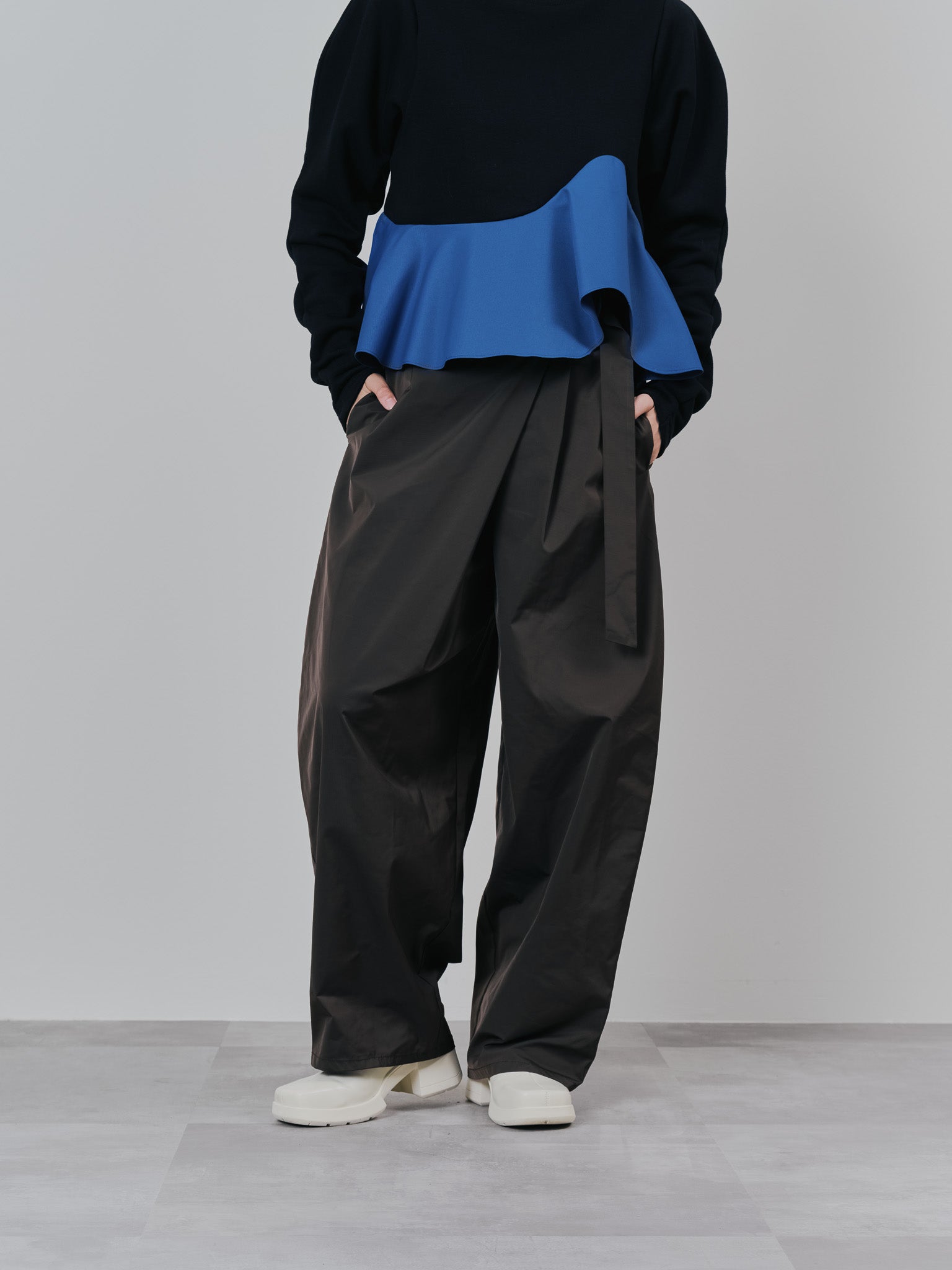 ラップライクサイドカーブパンツ [608318] brown