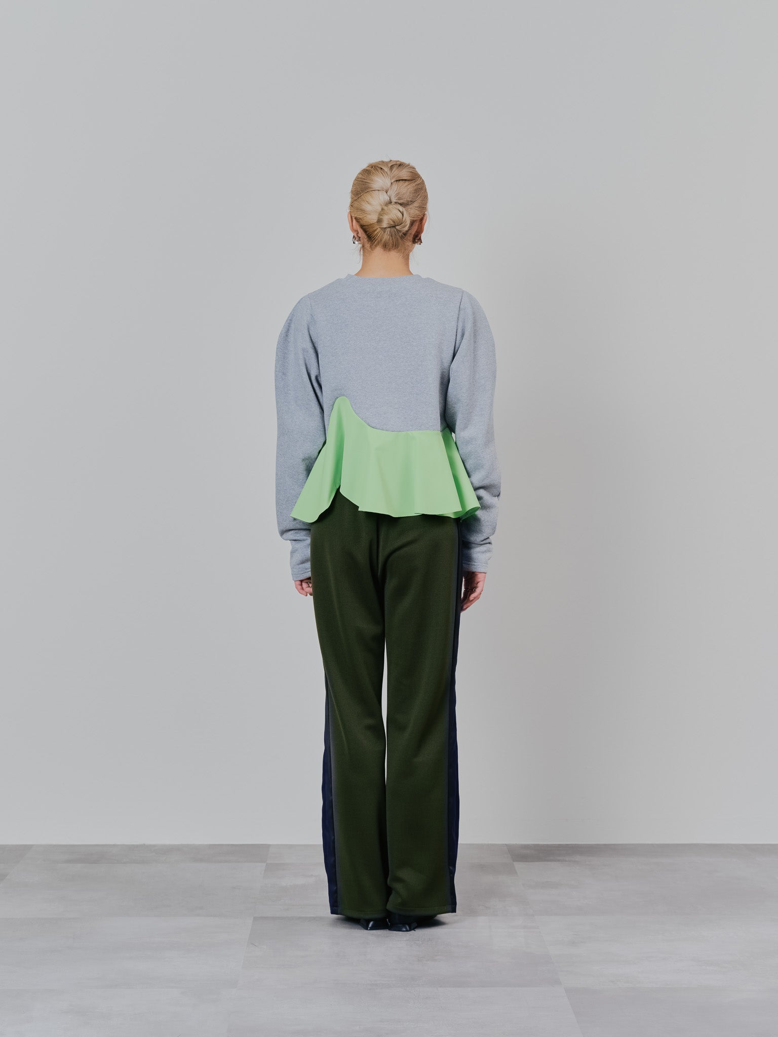 配色サイドライントラックパンツ [603340] khaki