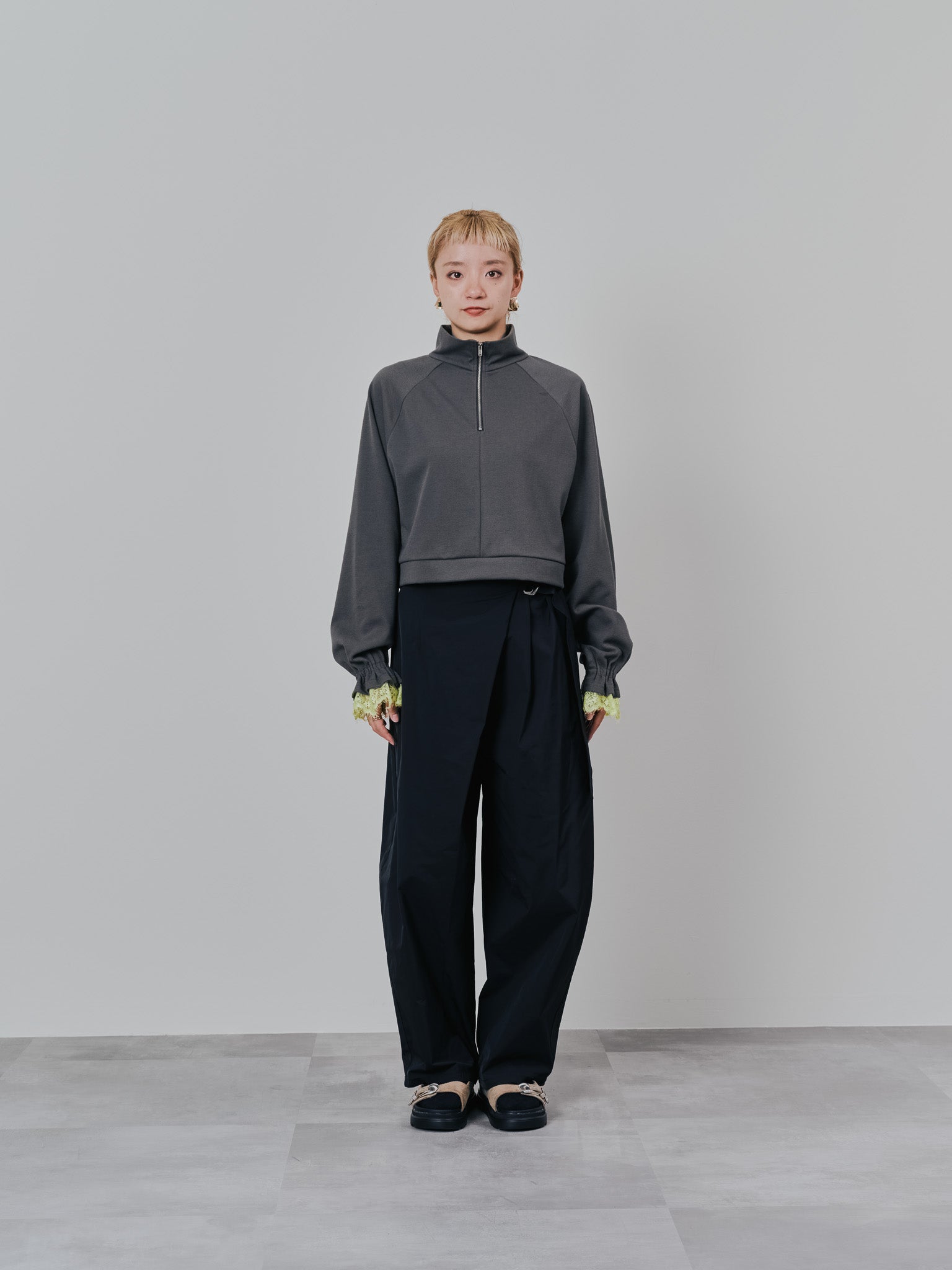 ラップライクサイドカーブパンツ [608318] black