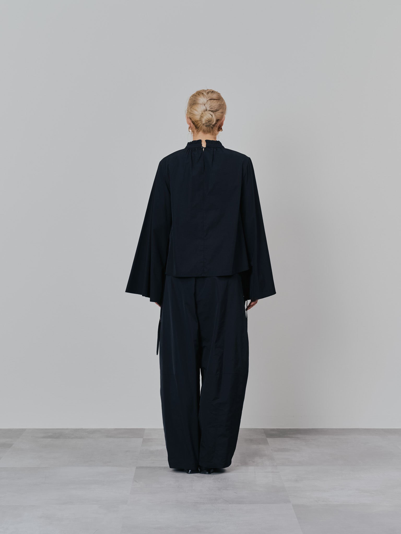 ボータイ2WAYスリーブブラウス [601373] black