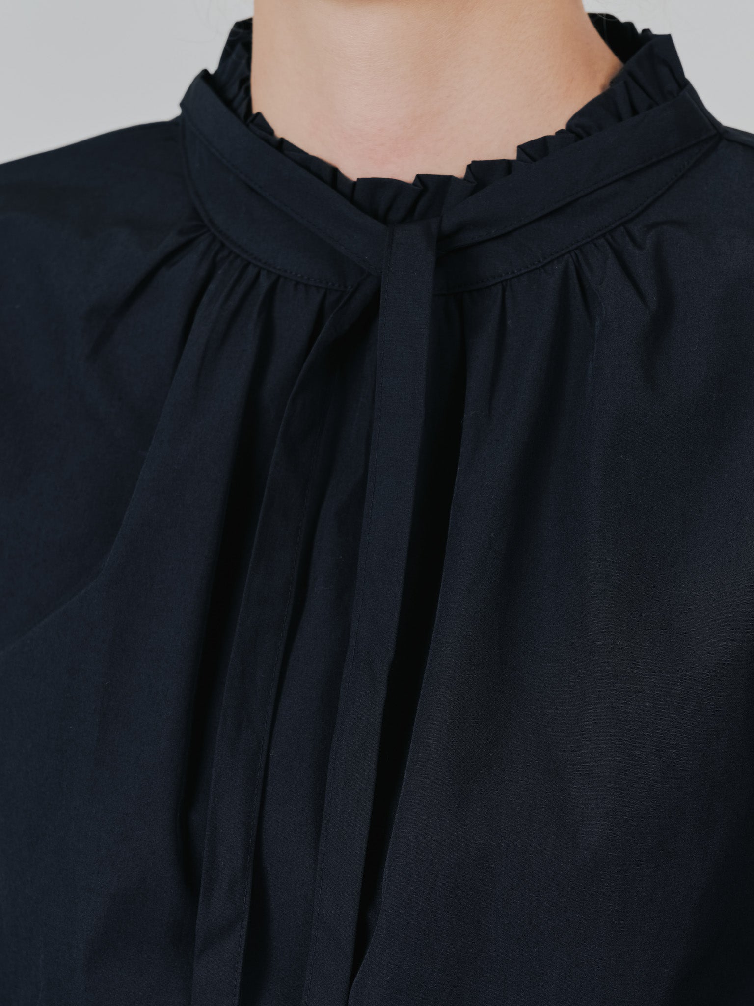 ボータイ2WAYスリーブブラウス [601373] black