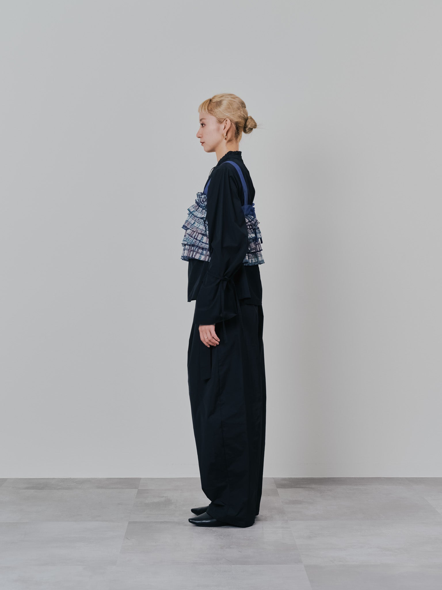 ボータイ2WAYスリーブブラウス [601373] black