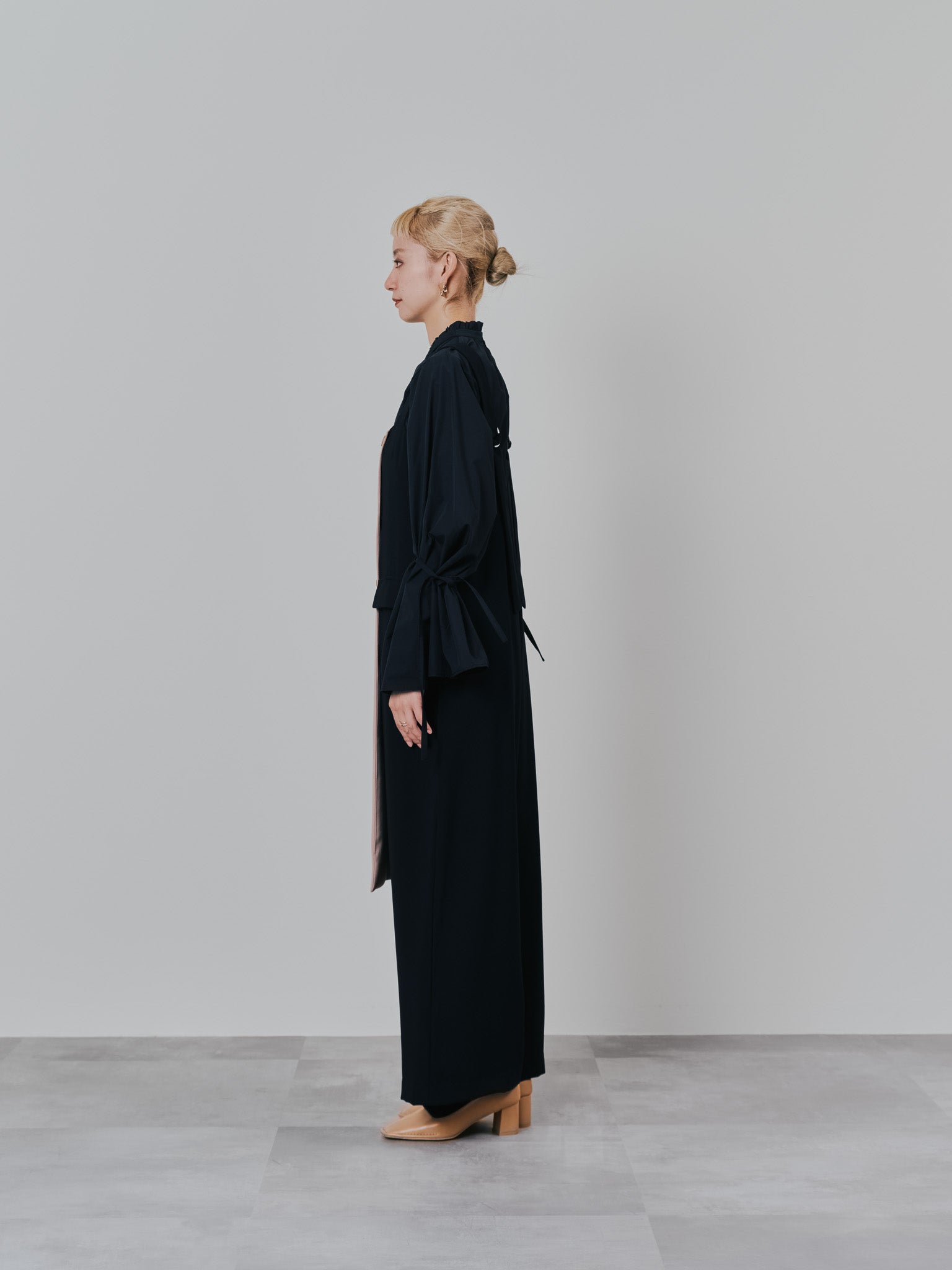 ボータイ2WAYスリーブブラウス [601373] black