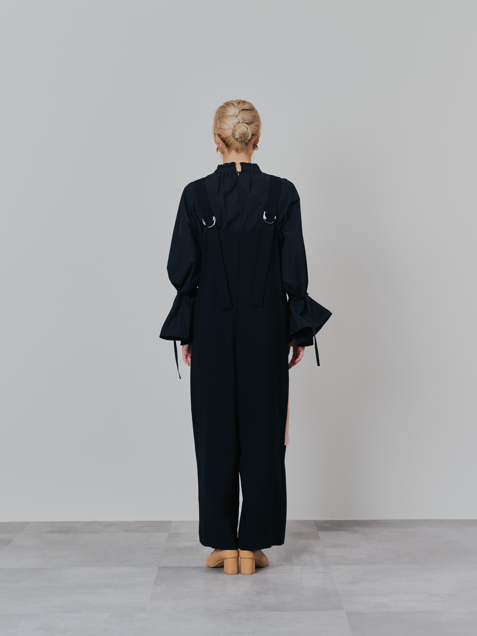 ボータイ2WAYスリーブブラウス [601373] black