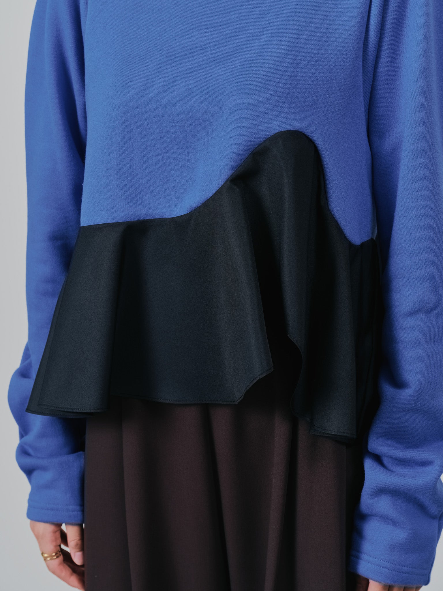 ウェーブ切替ペプラムトップス [601403] blue