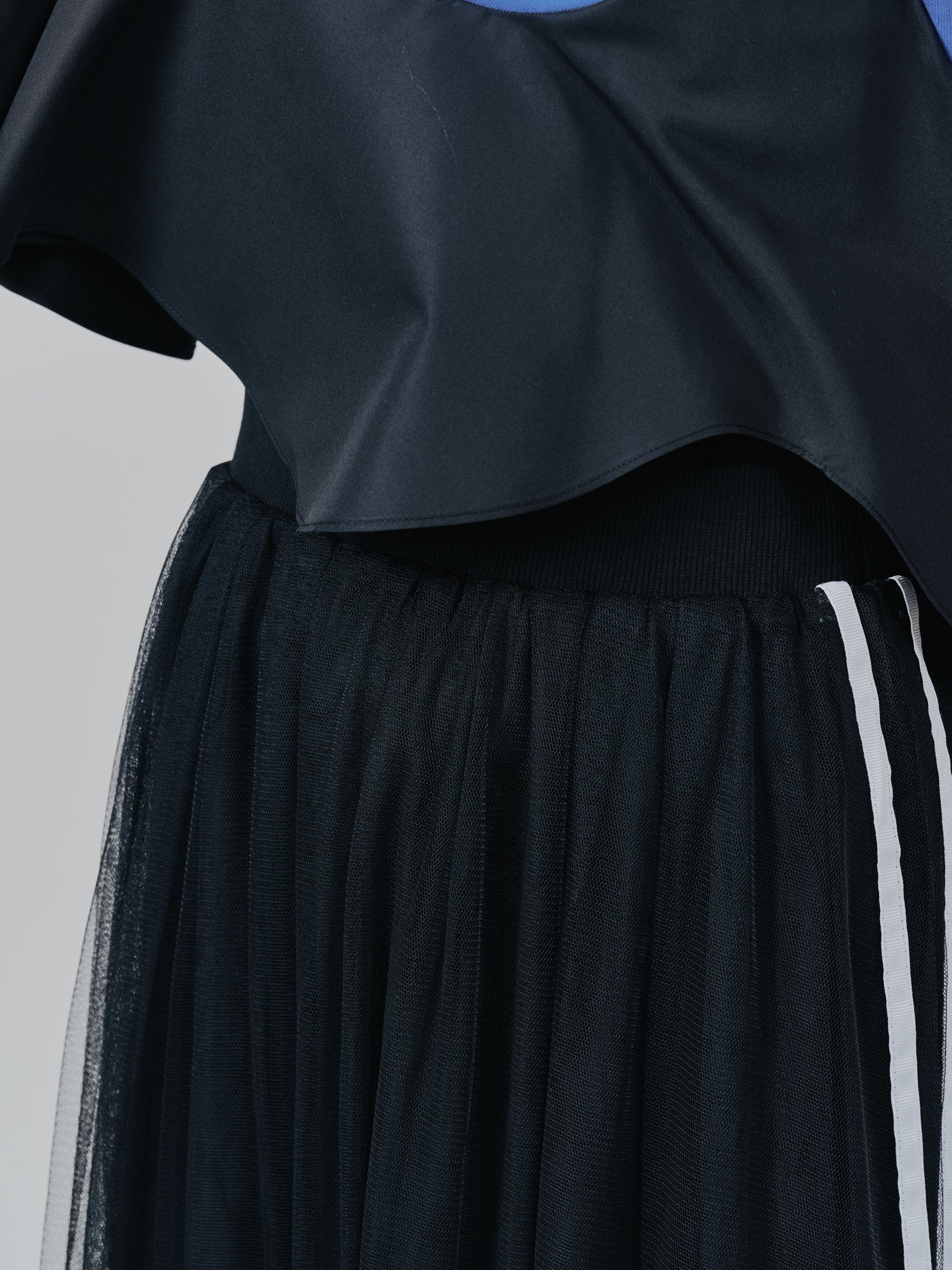 サイドラインチュールスカート [601386] black
