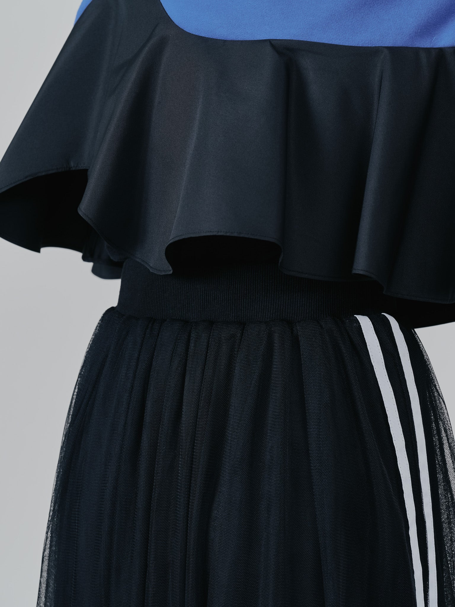 サイドラインチュールスカート [601386] black
