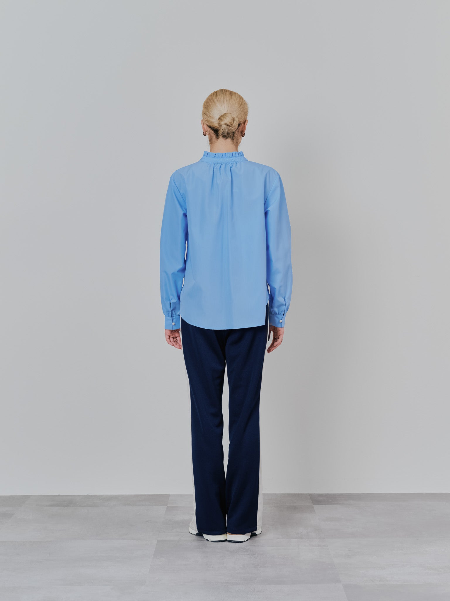 配色サイドライントラックパンツ [603340] navy