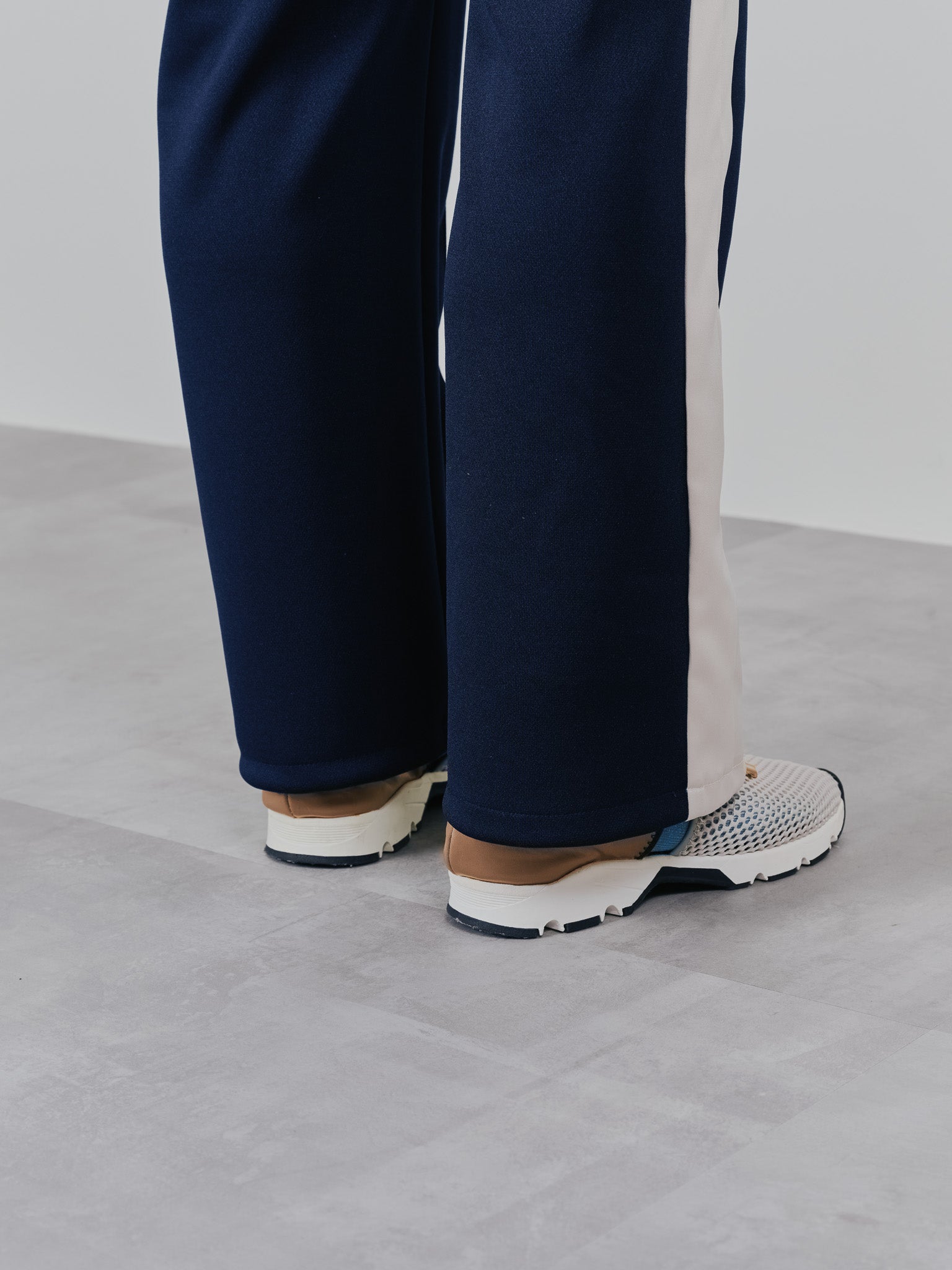 配色サイドライントラックパンツ [603340] navy