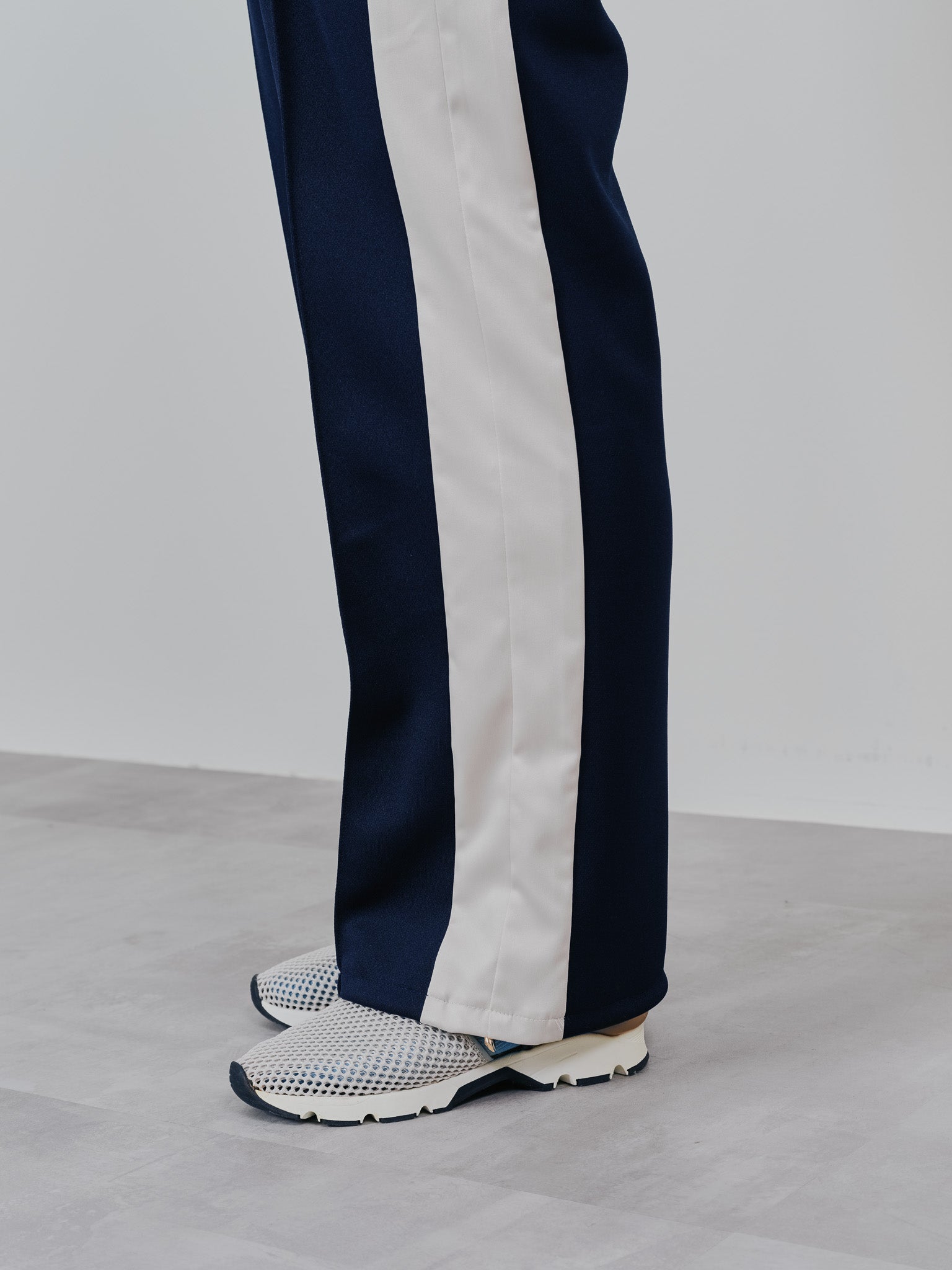 配色サイドライントラックパンツ [603340] navy