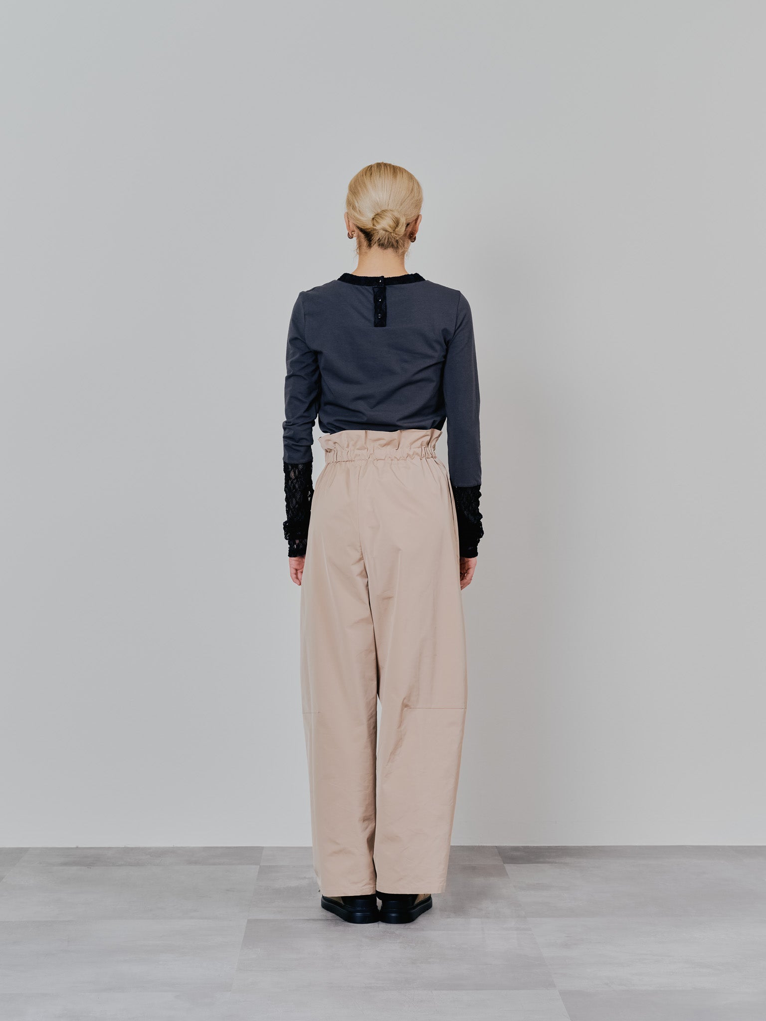ラップライクサイドカーブパンツ [608318] light beige
