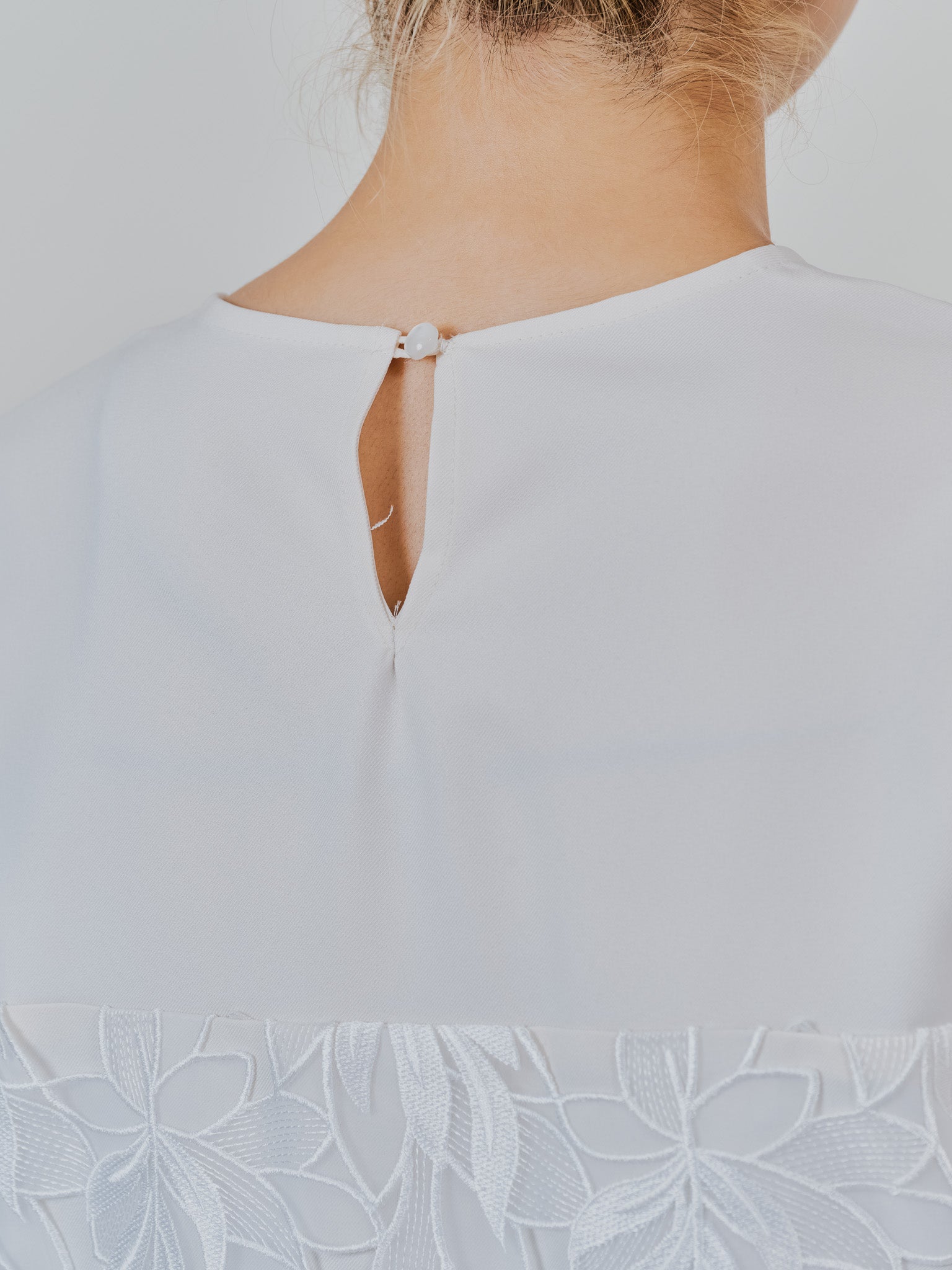 リーフレースティアードトップス [608315] white
