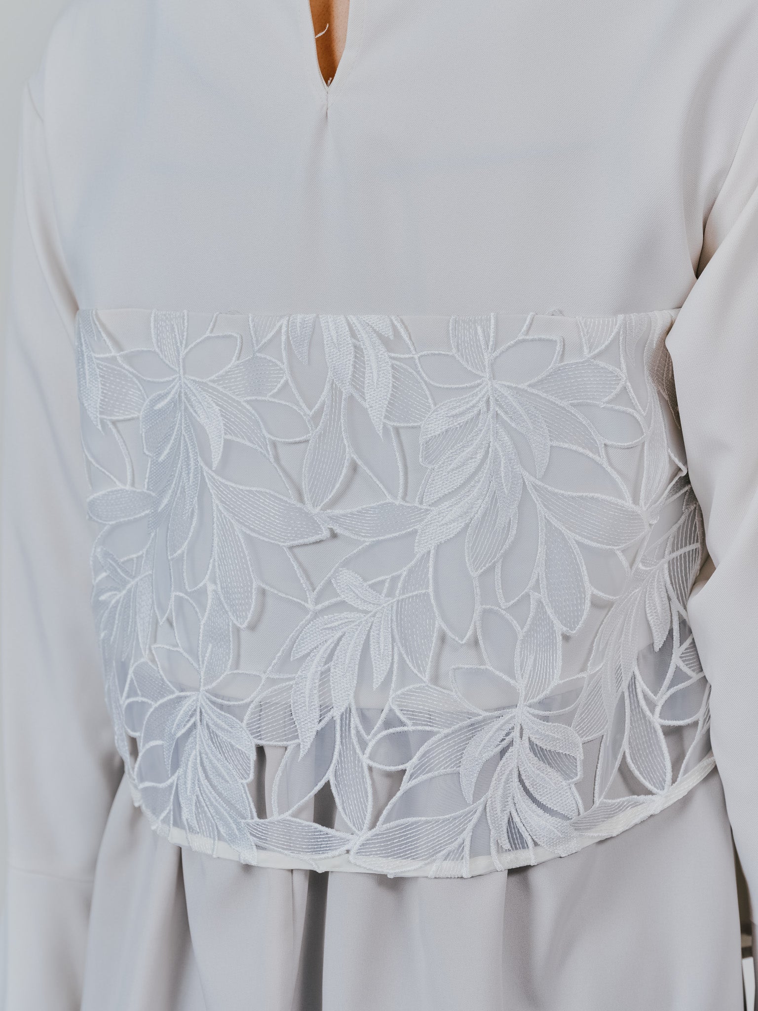 リーフレースティアードトップス [608315] white