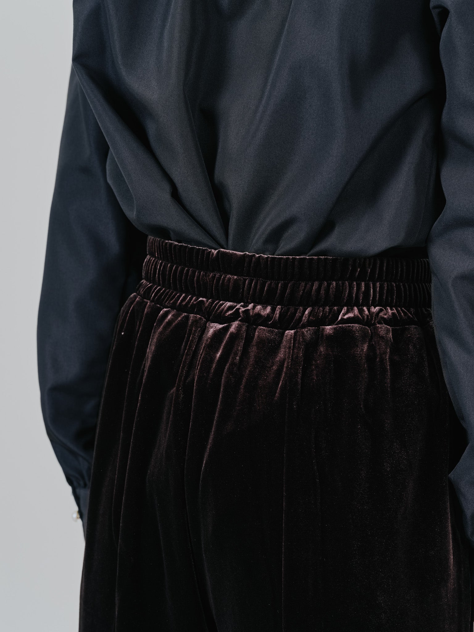 ベロアフレアパンツ [601414] brown